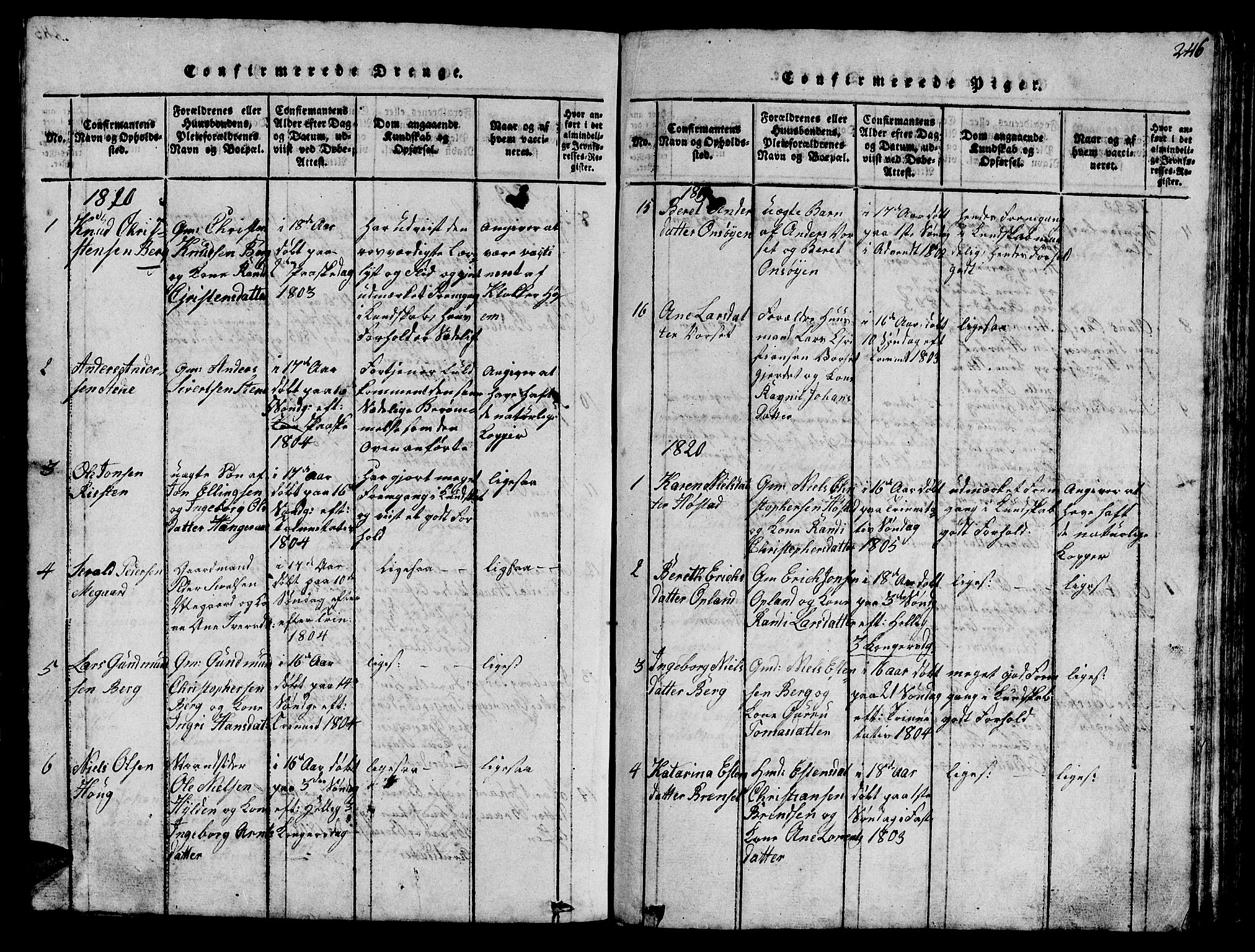 Ministerialprotokoller, klokkerbøker og fødselsregistre - Sør-Trøndelag, SAT/A-1456/612/L0385: Parish register (copy) no. 612C01, 1816-1845, p. 246