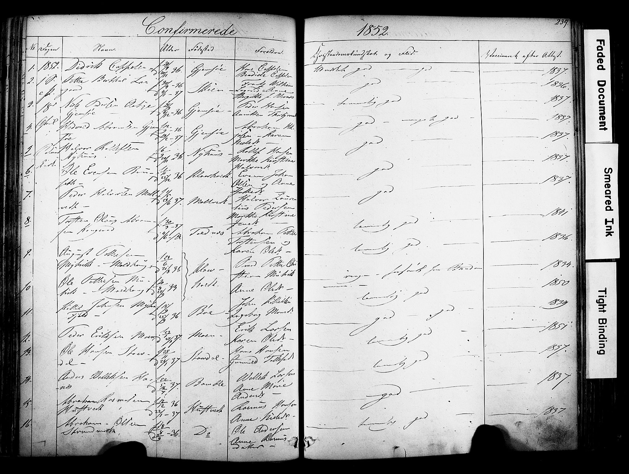 Solum kirkebøker, AV/SAKO-A-306/F/Fa/L0006: Parish register (official) no. I 6, 1844-1855, p. 239