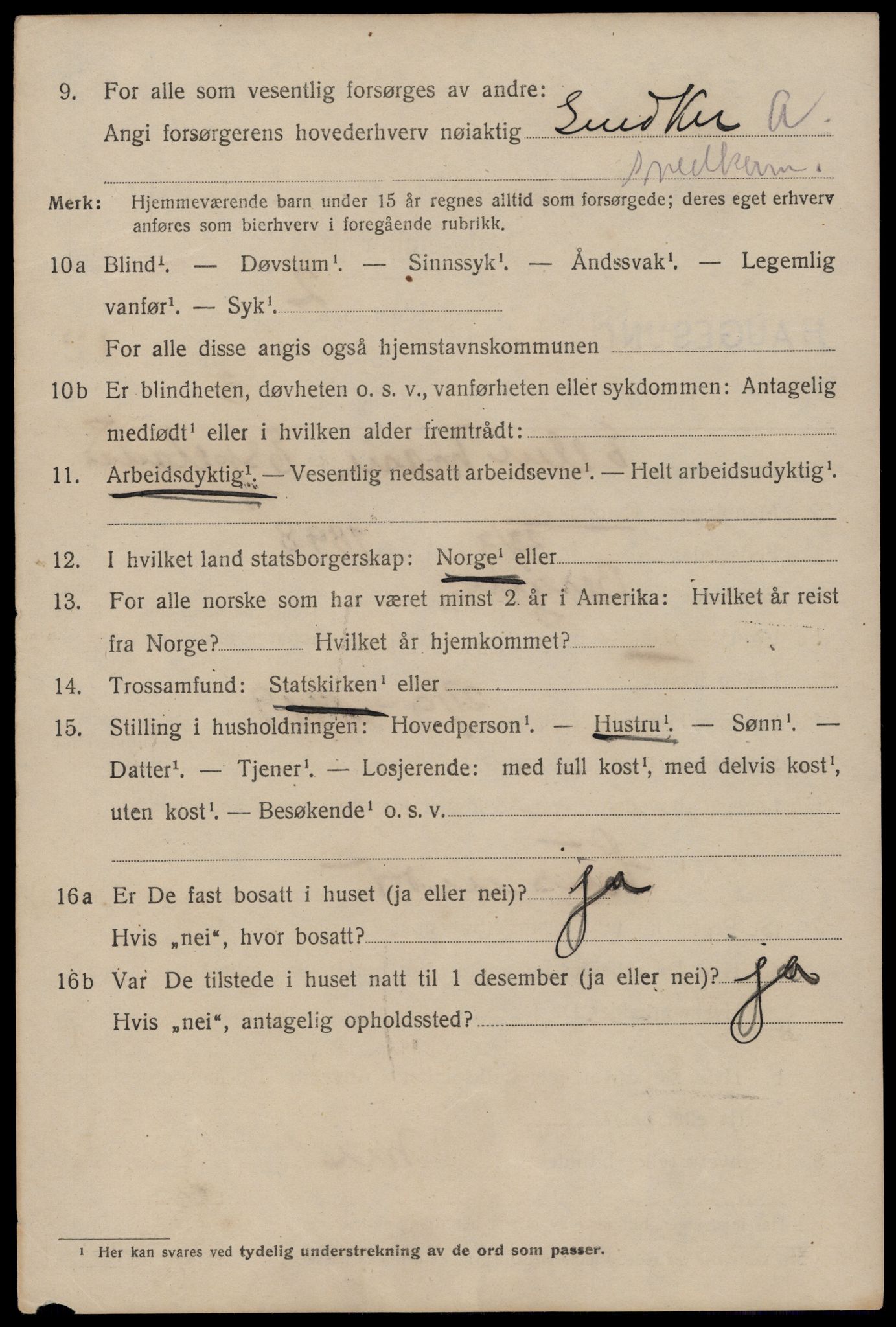 SAST, 1920 census for Haugesund, 1920, p. 41460