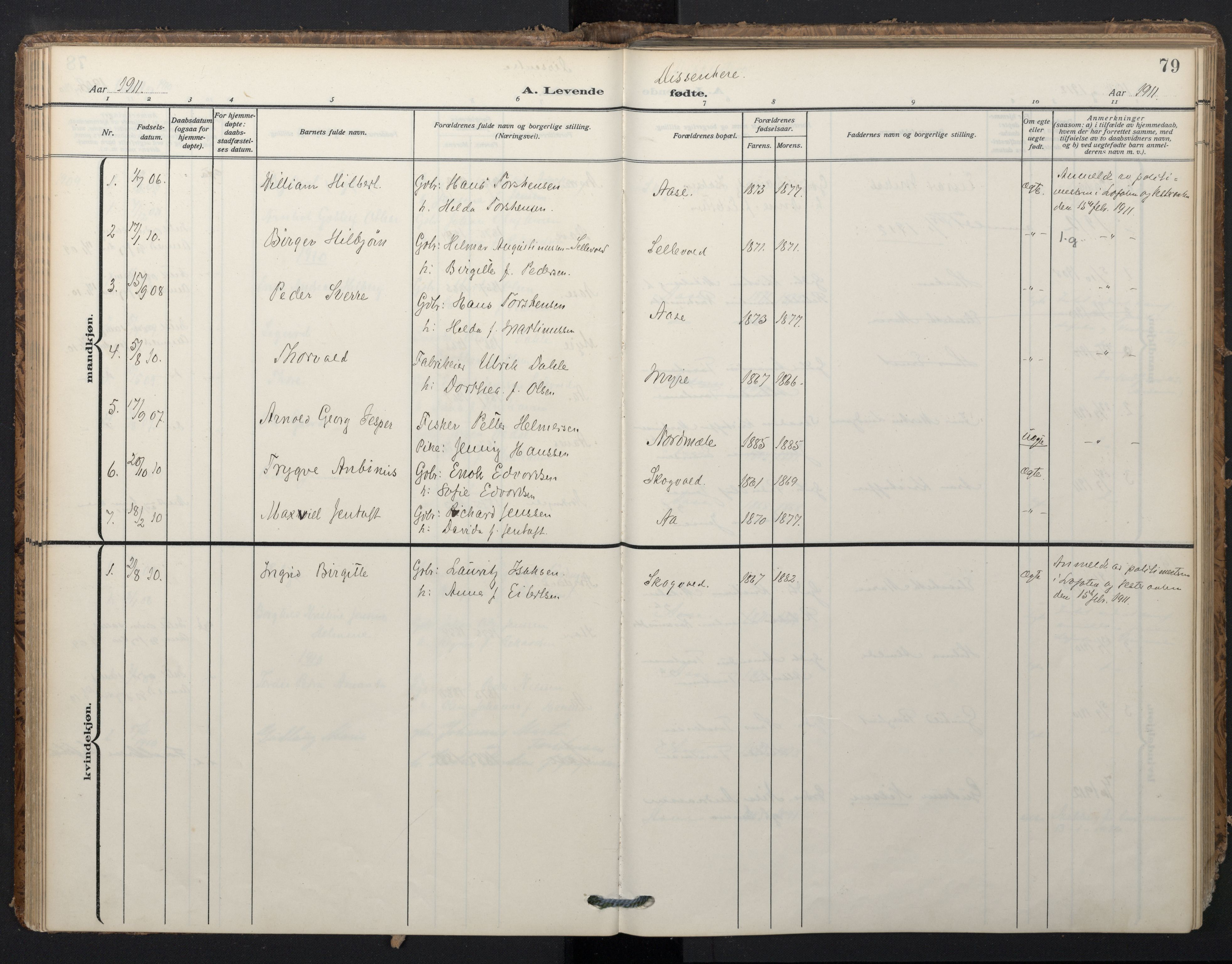 Ministerialprotokoller, klokkerbøker og fødselsregistre - Nordland, AV/SAT-A-1459/897/L1401: Parish register (official) no. 897A08, 1909-1921, p. 79