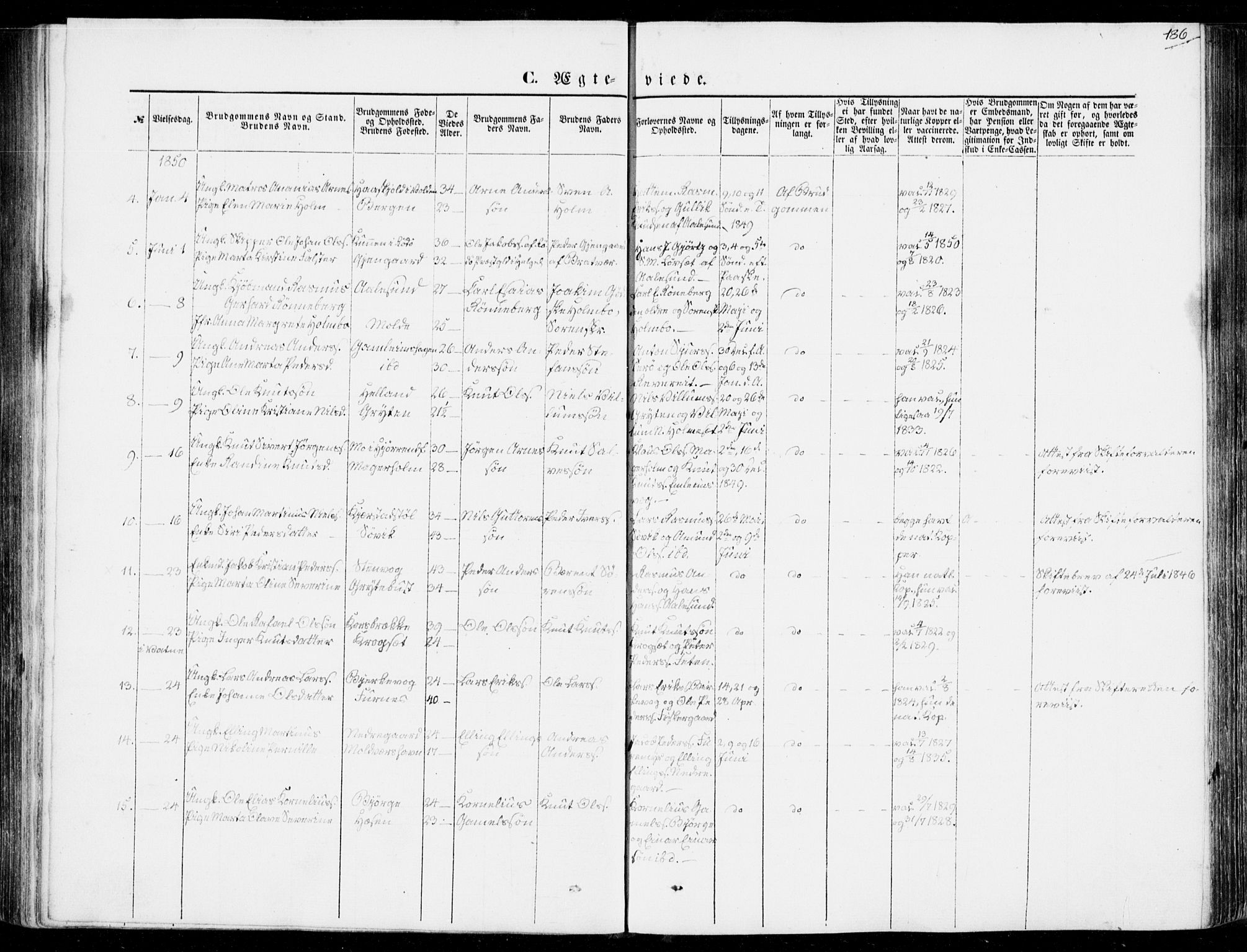 Ministerialprotokoller, klokkerbøker og fødselsregistre - Møre og Romsdal, AV/SAT-A-1454/528/L0397: Parish register (official) no. 528A08, 1848-1858, p. 186