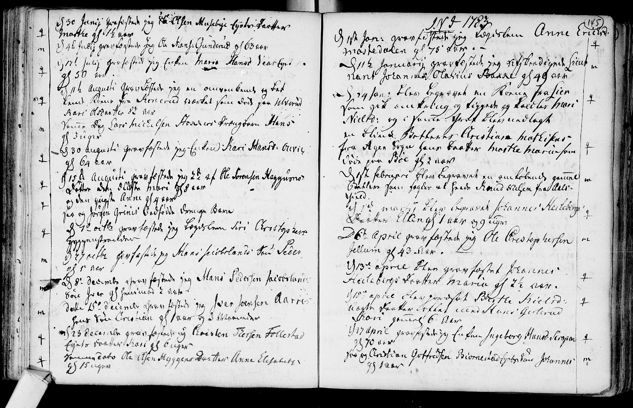 Røyken kirkebøker, SAKO/A-241/F/Fa/L0003: Parish register (official) no. 3, 1782-1813, p. 145