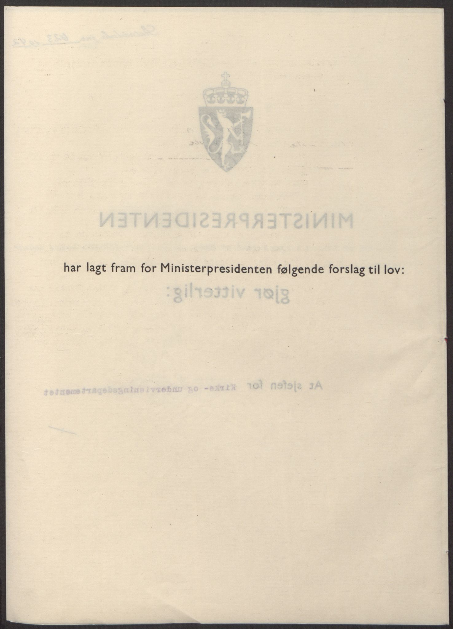 NS-administrasjonen 1940-1945 (Statsrådsekretariatet, de kommisariske statsråder mm), AV/RA-S-4279/D/Db/L0098: Lover II, 1942, p. 206