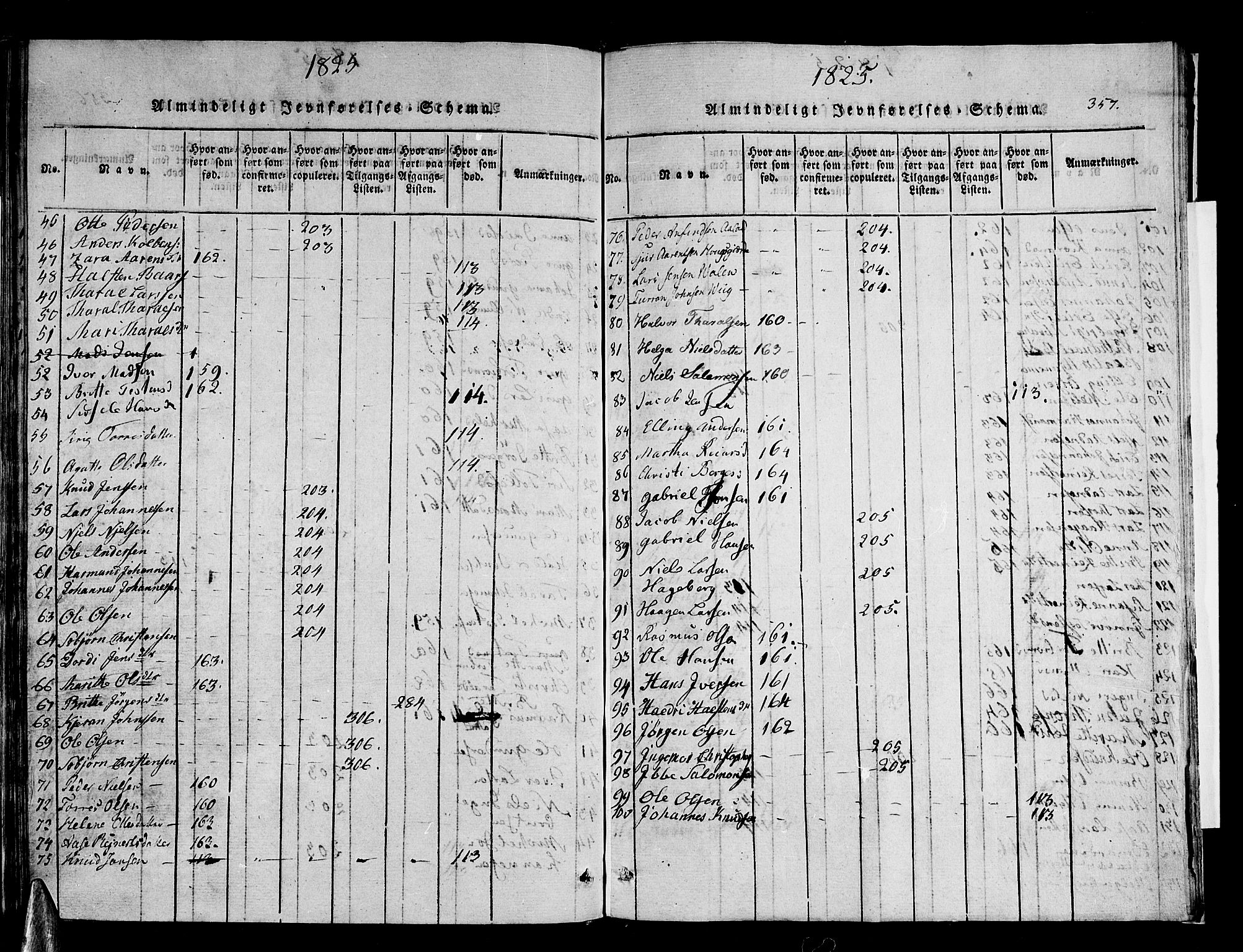 Stord sokneprestembete, AV/SAB-A-78201/H/Haa: Parish register (official) no. A 5, 1816-1825, p. 357