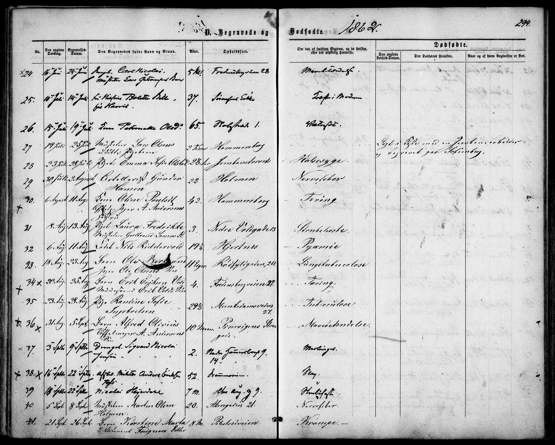 Garnisonsmenigheten Kirkebøker, AV/SAO-A-10846/F/Fa/L0010: Parish register (official) no. 10, 1859-1869, p. 294