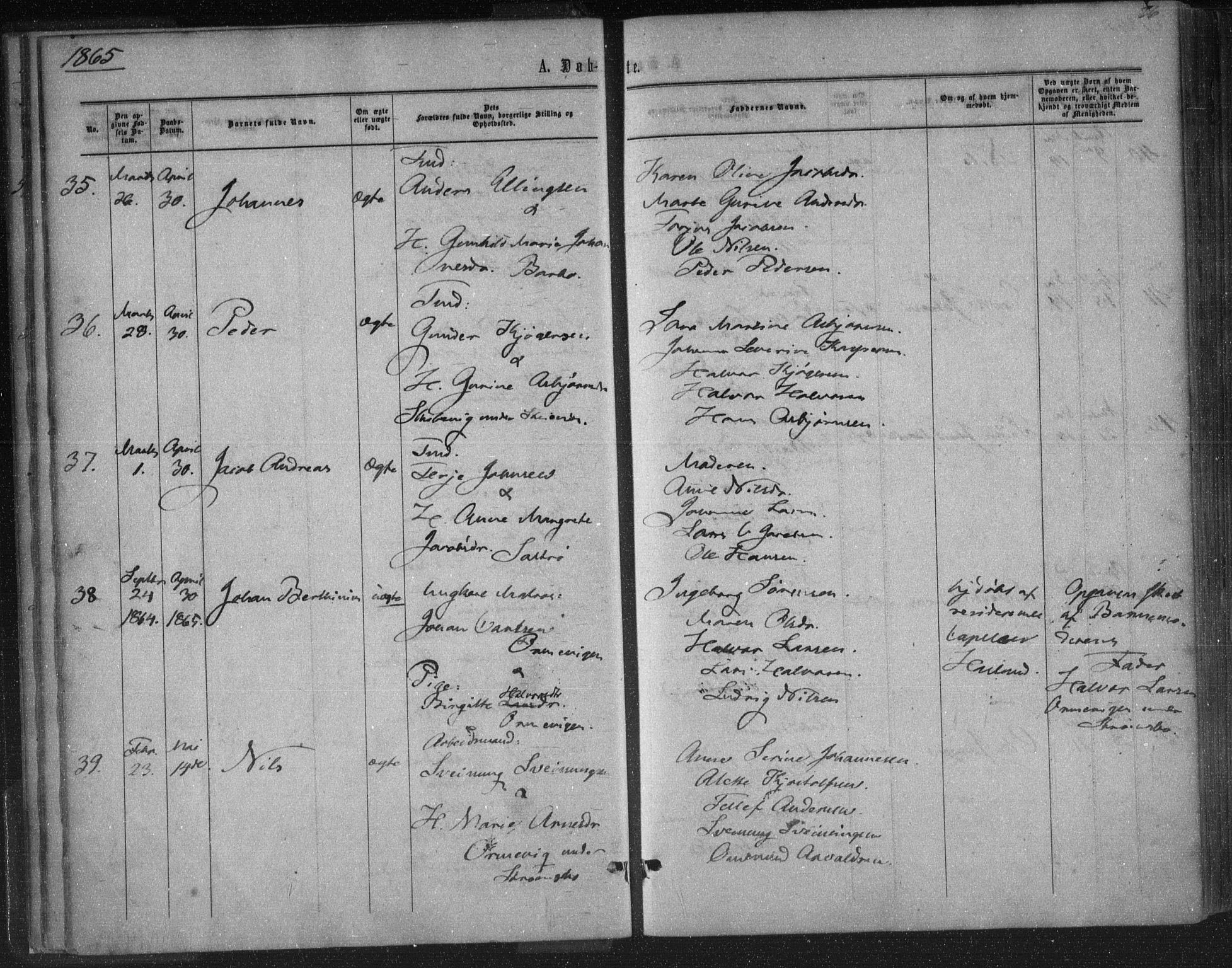 Tromøy sokneprestkontor, AV/SAK-1111-0041/F/Fa/L0007: Parish register (official) no. A 7, 1864-1869, p. 26