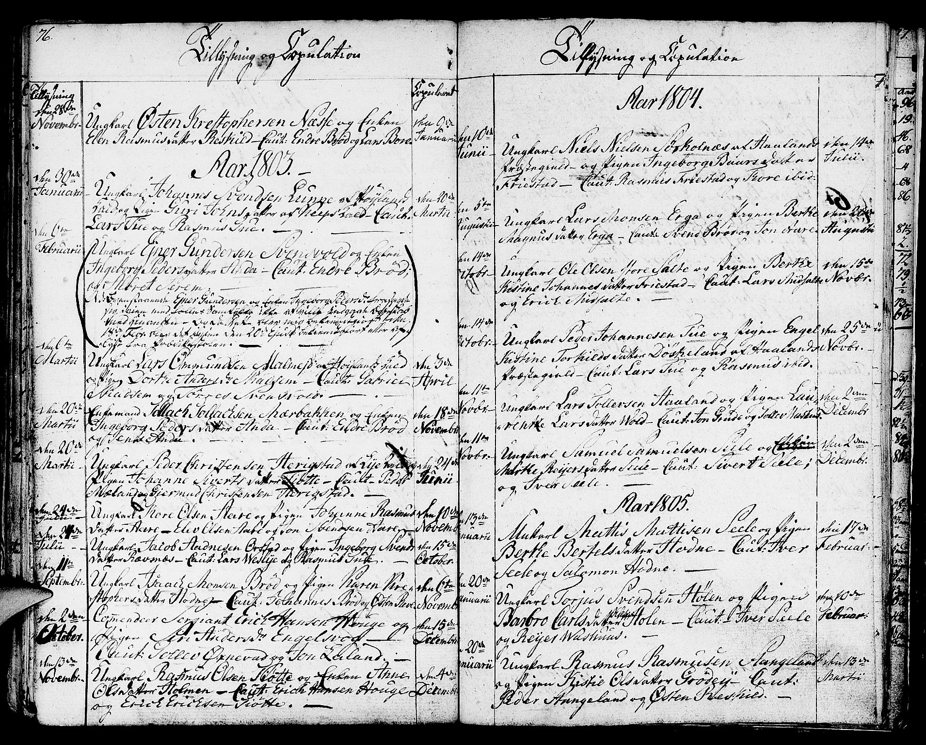 Klepp sokneprestkontor, SAST/A-101803/001/3/30BA/L0001: Parish register (official) no. A 1, 1793-1819, p. 76