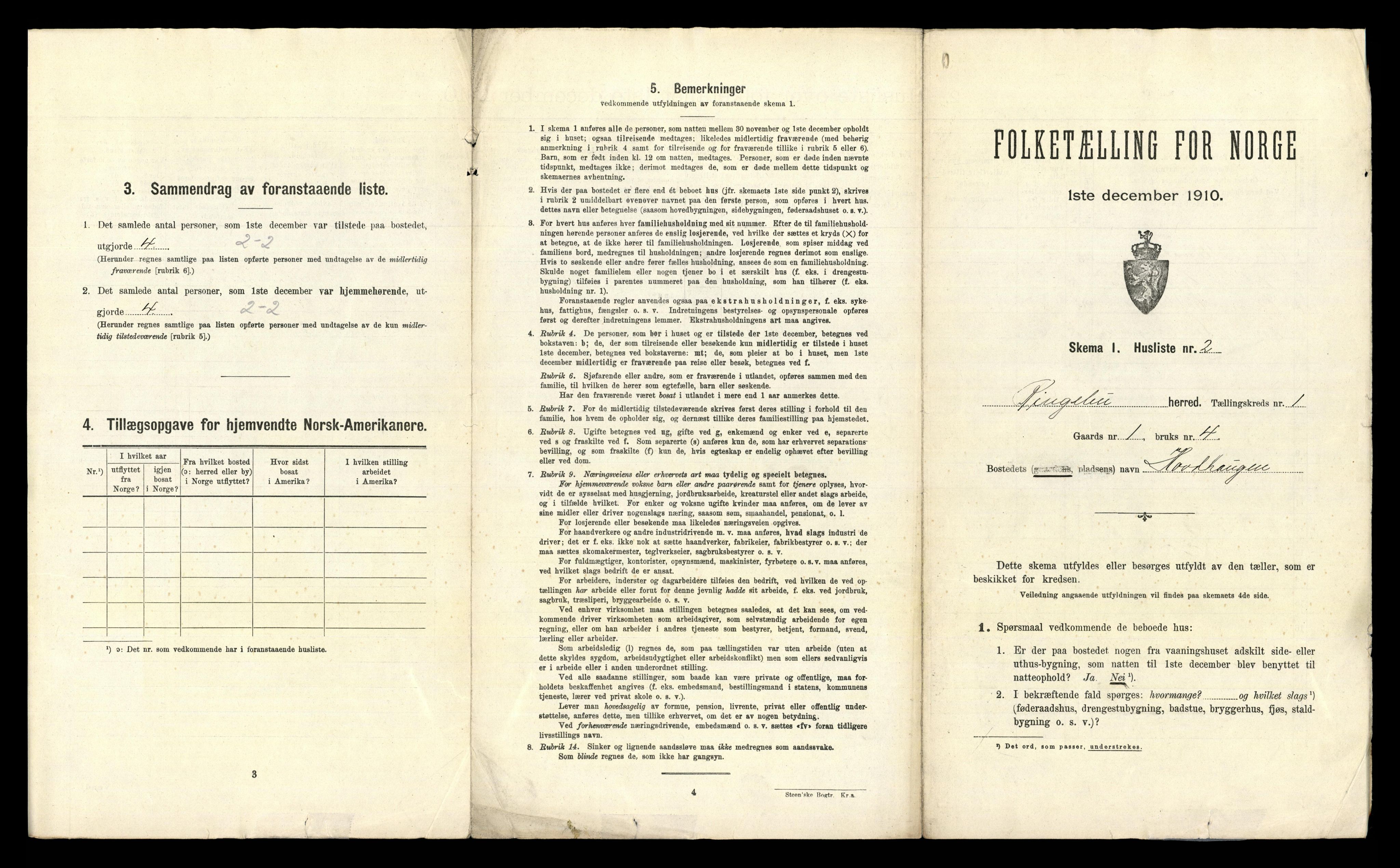 RA, 1910 census for Ringebu, 1910, p. 50