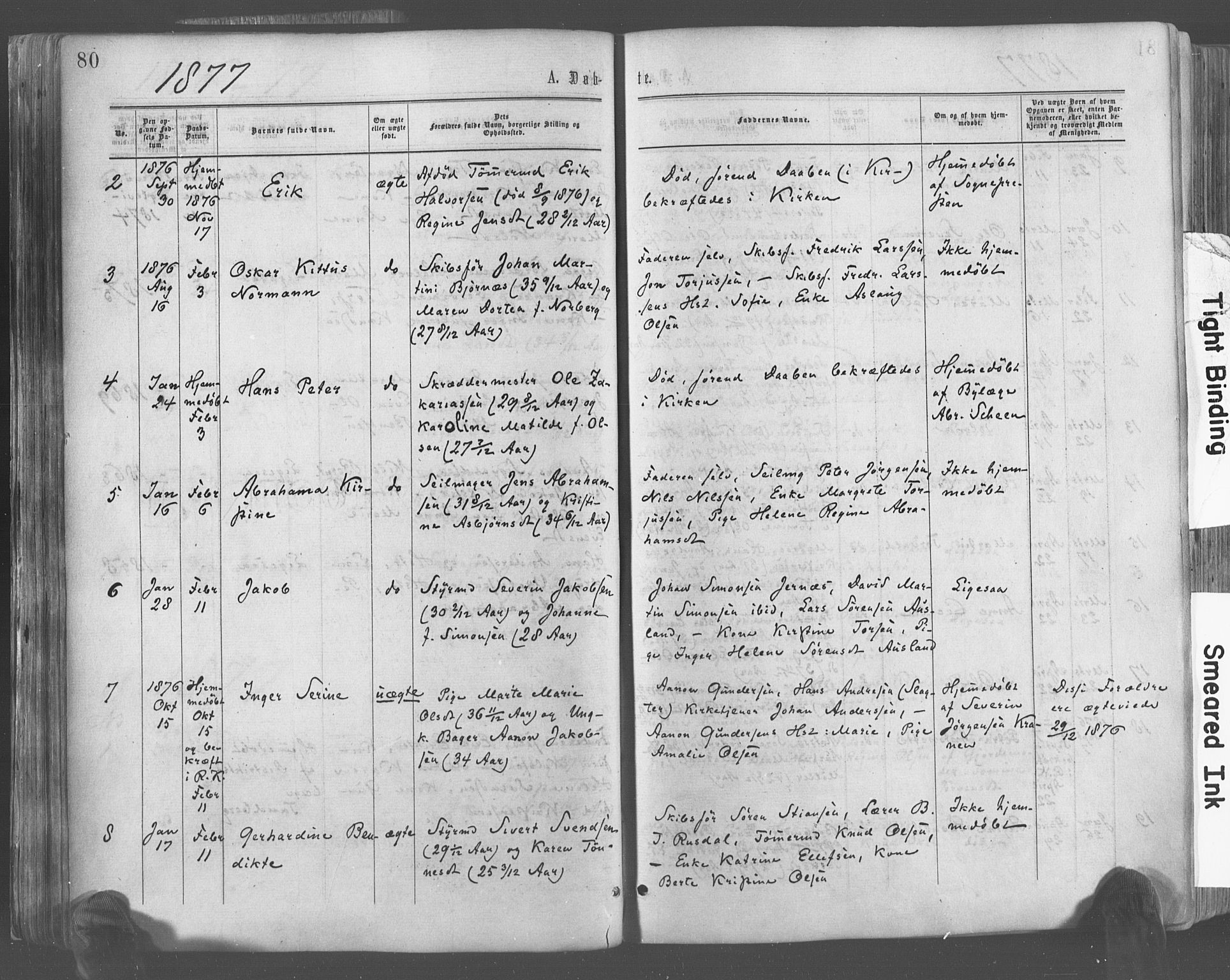 Risør sokneprestkontor, AV/SAK-1111-0035/F/Fa/L0004: Parish register (official) no. A 4, 1865-1882, p. 80