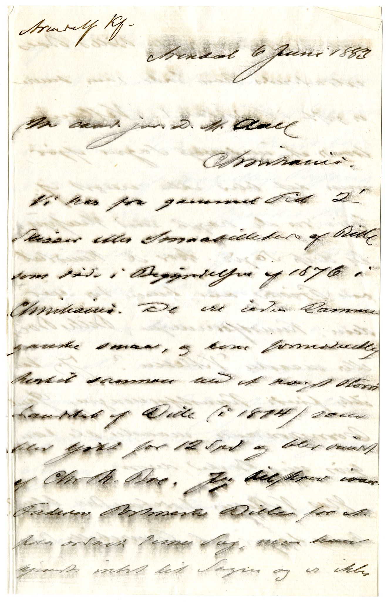 Diderik Maria Aalls brevsamling, NF/Ark-1023/F/L0002: D.M. Aalls brevsamling. B - C, 1799-1889, p. 346