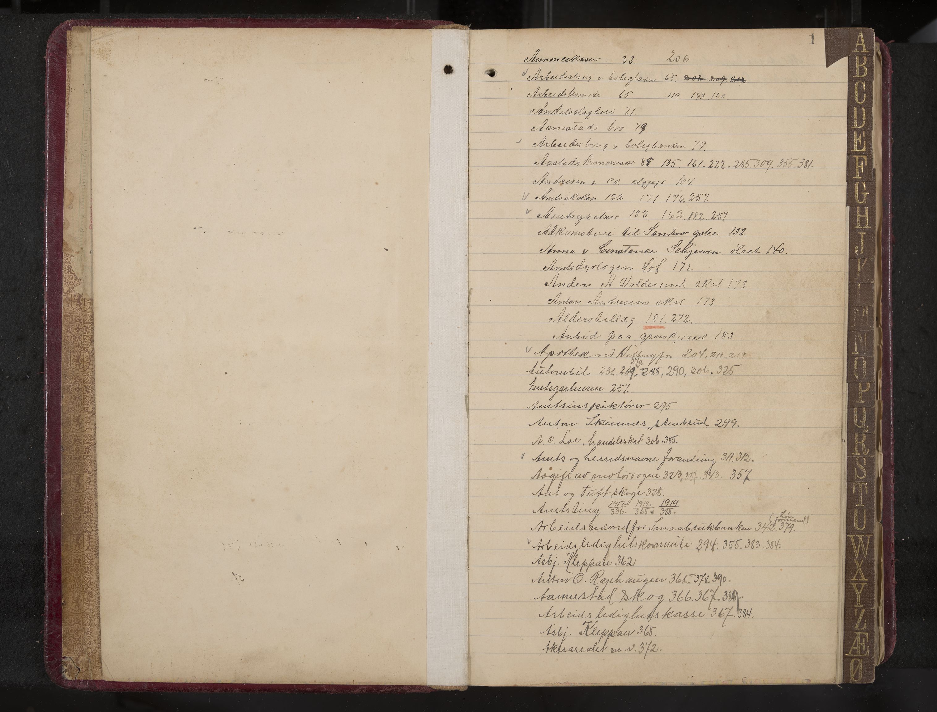 Ytre Sandsvær formannskap og sentraladministrasjon, IKAK/0629021/A/Aa/L0001: Møtebok med register, 1902-1919, p. 1
