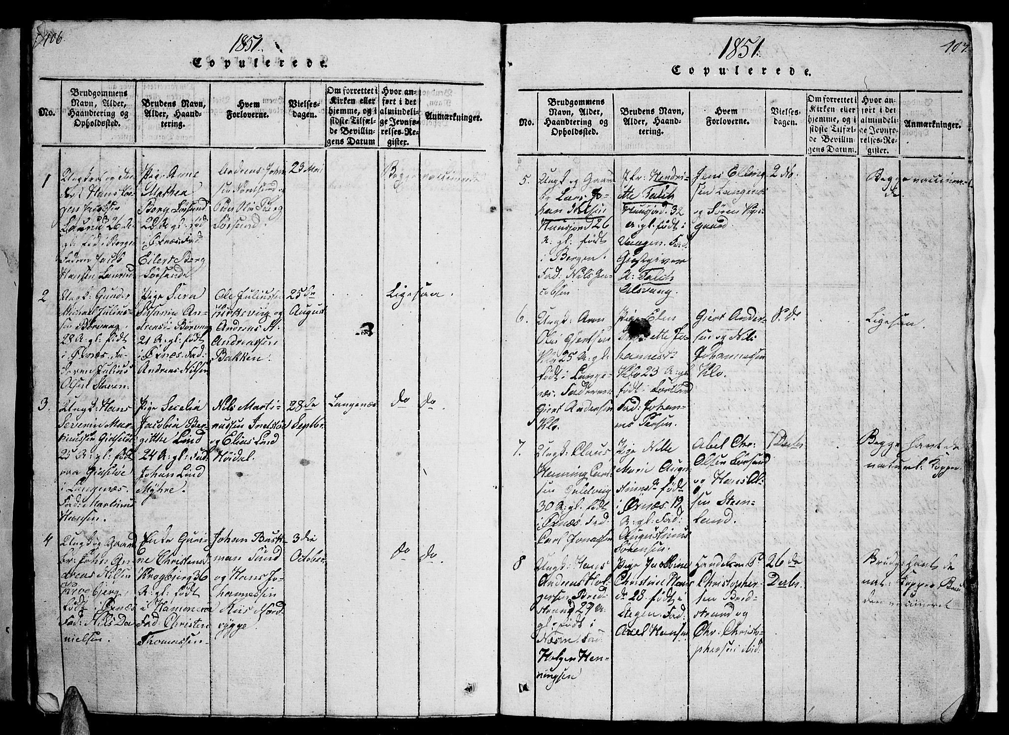 Ministerialprotokoller, klokkerbøker og fødselsregistre - Nordland, AV/SAT-A-1459/893/L1346: Parish register (copy) no. 893C01, 1820-1858, p. 406-407