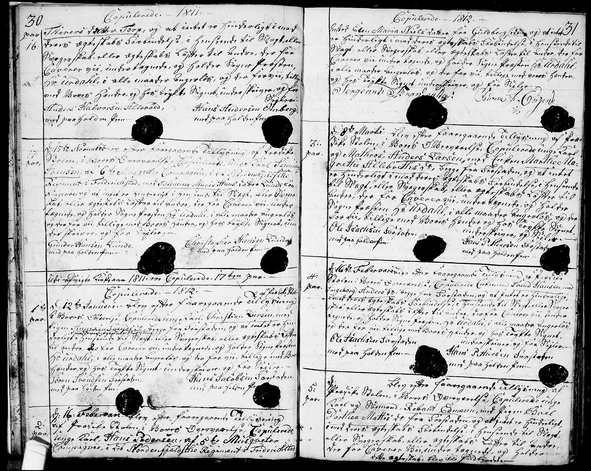 Glemmen prestekontor Kirkebøker, SAO/A-10908/F/Fa/L0003: Parish register (official) no. 3, 1803-1815, p. 30-31