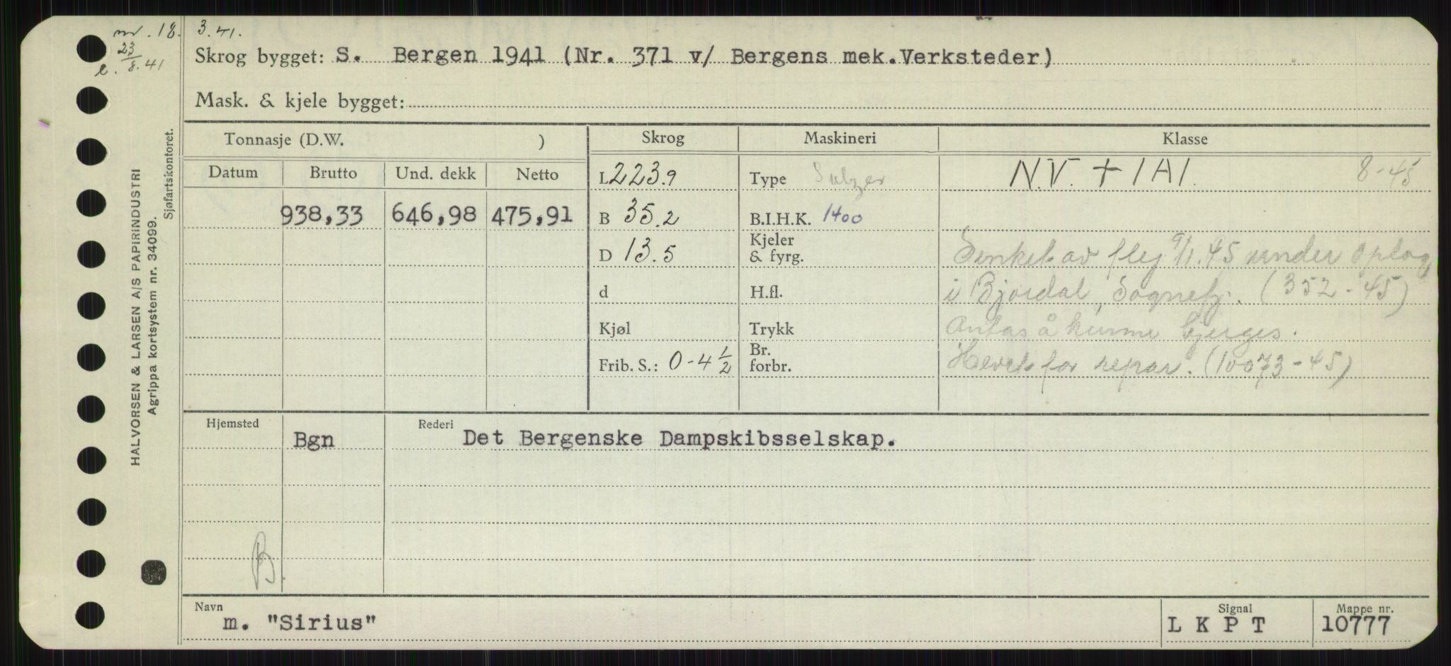 Sjøfartsdirektoratet med forløpere, Skipsmålingen, RA/S-1627/H/Hb/L0004: Fartøy, O-S, p. 343