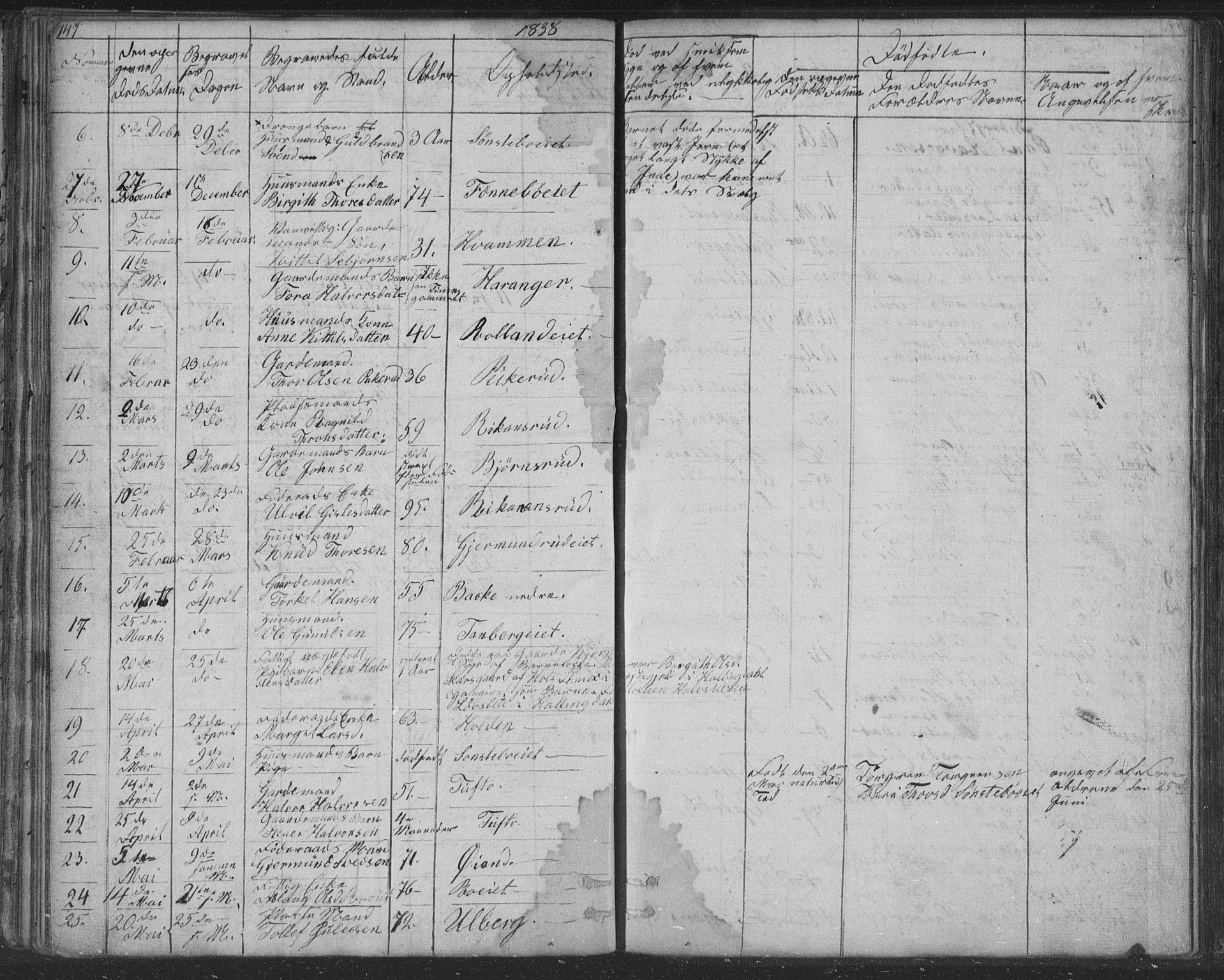 Nore kirkebøker, AV/SAKO-A-238/F/Fc/L0002: Parish register (official) no. III 2, 1836-1861, p. 147