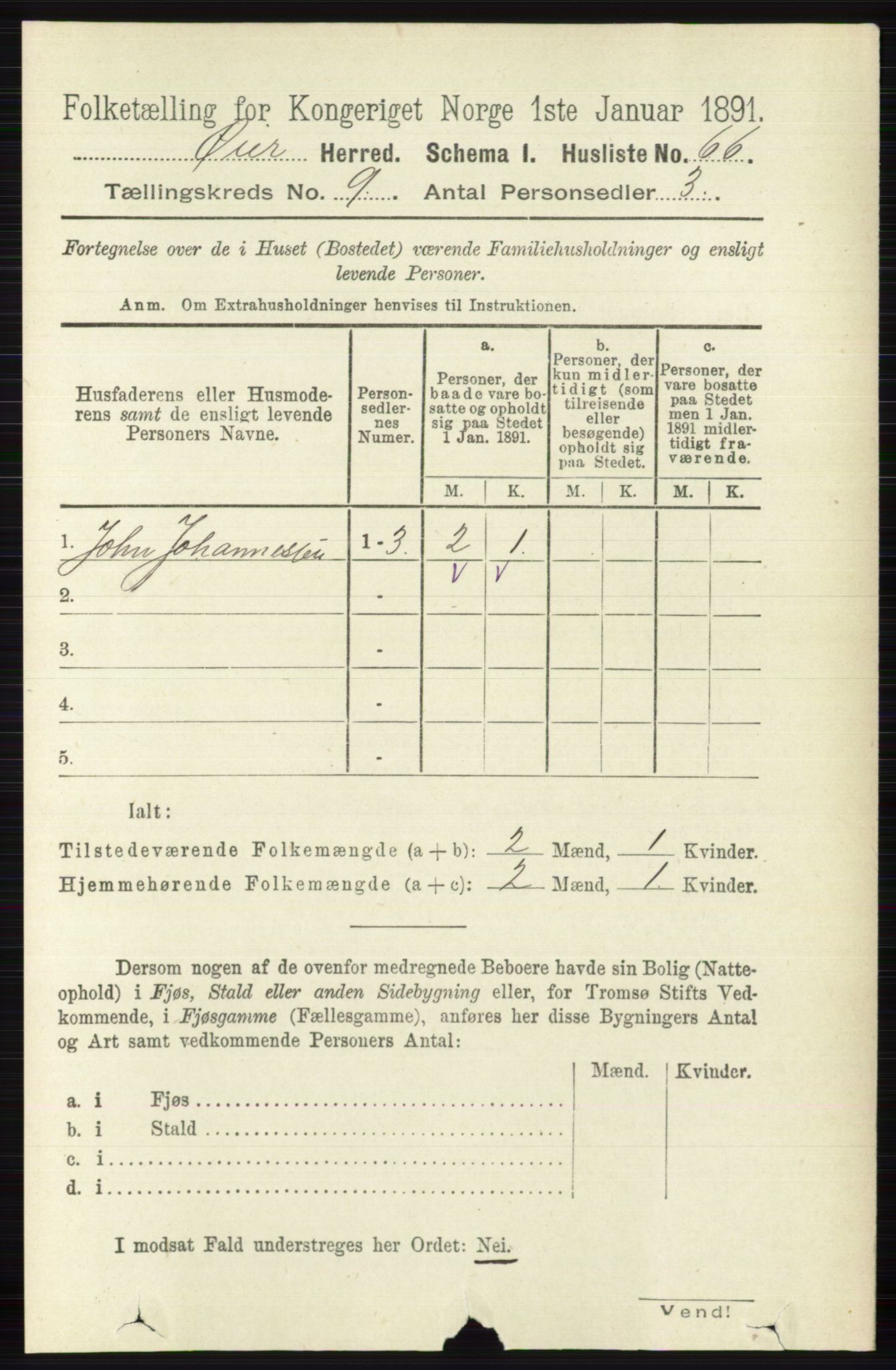 RA, 1891 census for 0521 Øyer, 1891, p. 3150