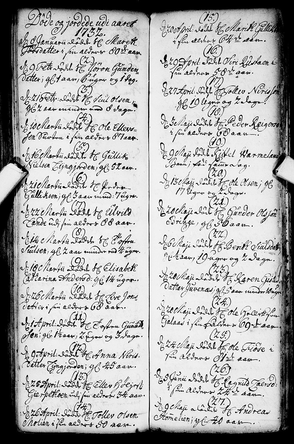 Flesberg kirkebøker, SAKO/A-18/F/Fa/L0002: Parish register (official) no. I 2, 1726-1747