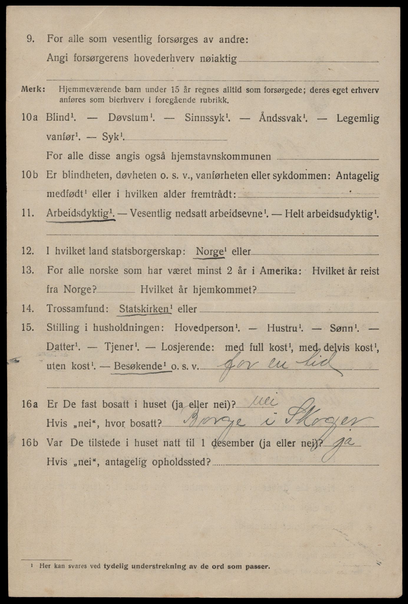 SAST, 1920 census for Stavanger, 1920, p. 98519