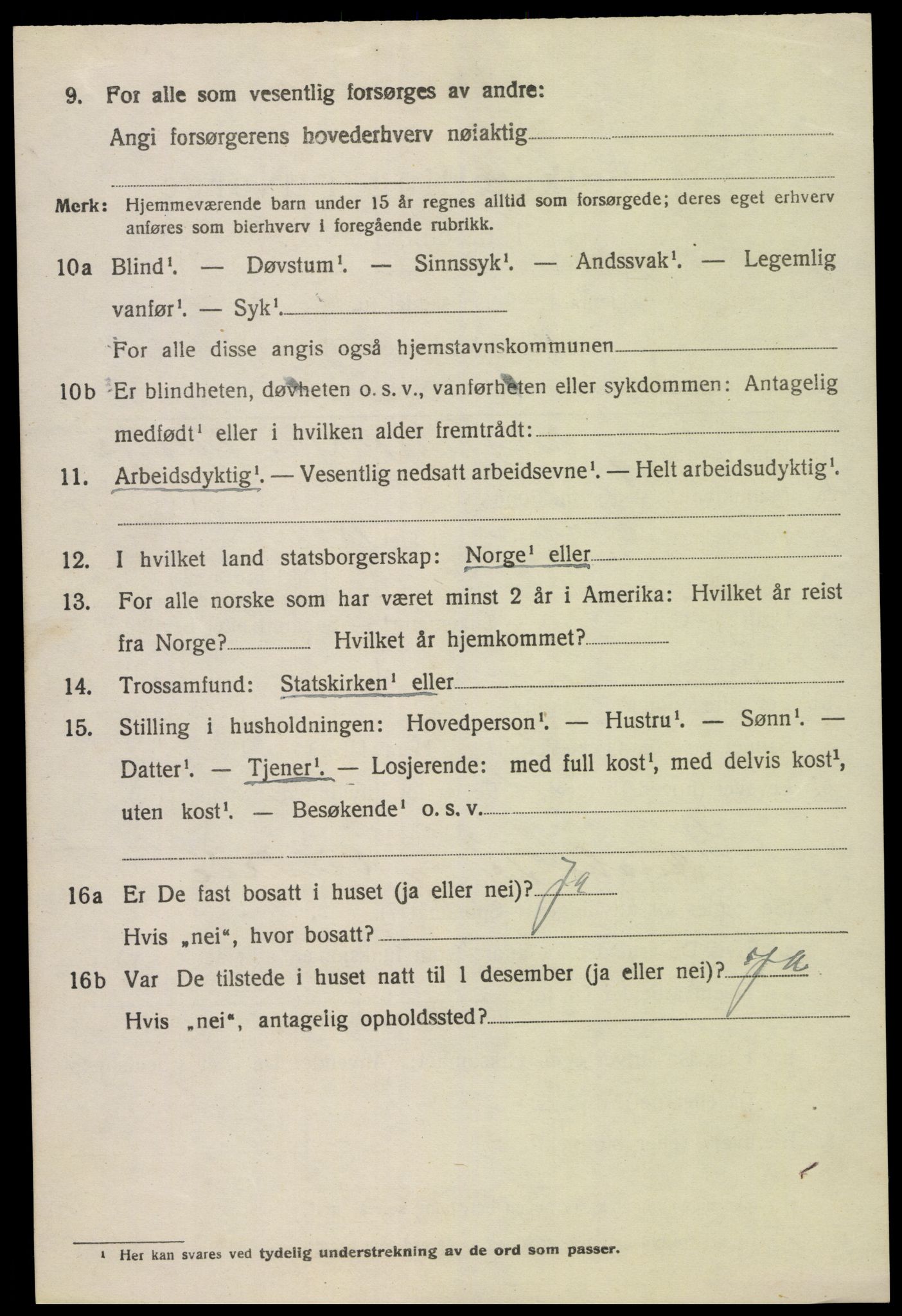 SAK, 1920 census for Åmli, 1920, p. 4202