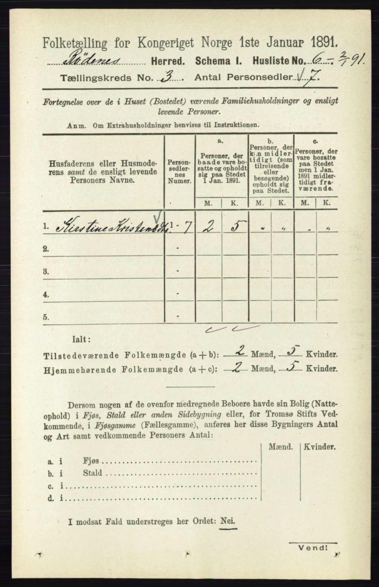 RA, 1891 census for 0120 Rødenes, 1891, p. 1132