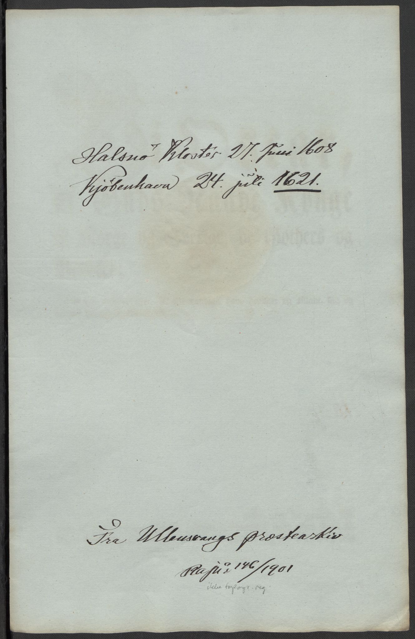 Riksarkivets diplomsamling, AV/RA-EA-5965/F15/L0037: Prestearkiv - Hordaland, 1577-1733, p. 13