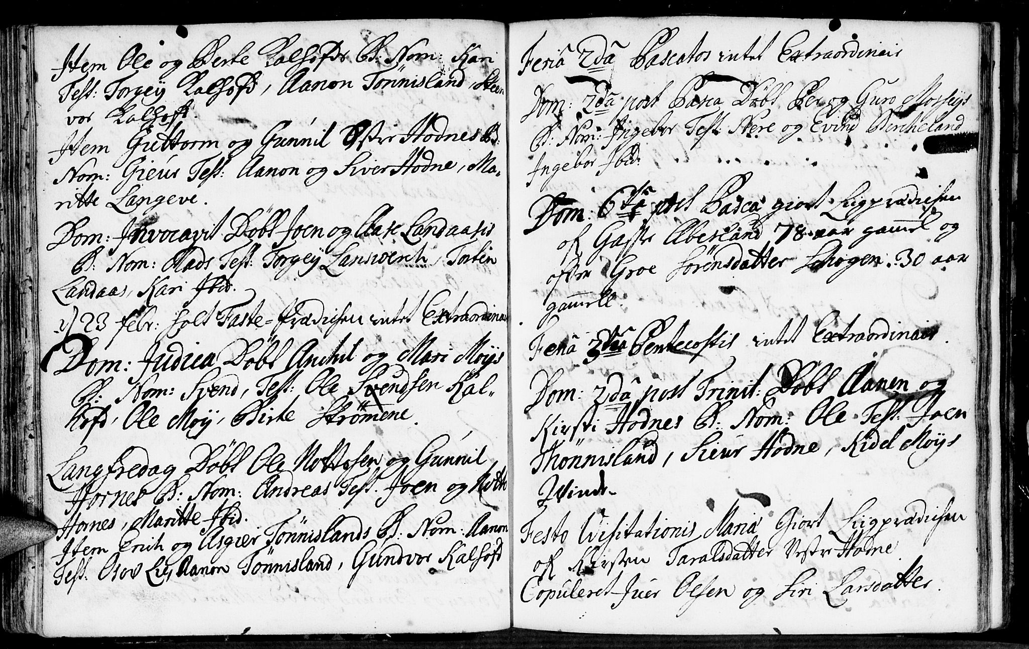 Evje sokneprestkontor, AV/SAK-1111-0008/F/Fa/Fab/L0001: Parish register (official) no. A 1, 1704-1764, p. 106-107