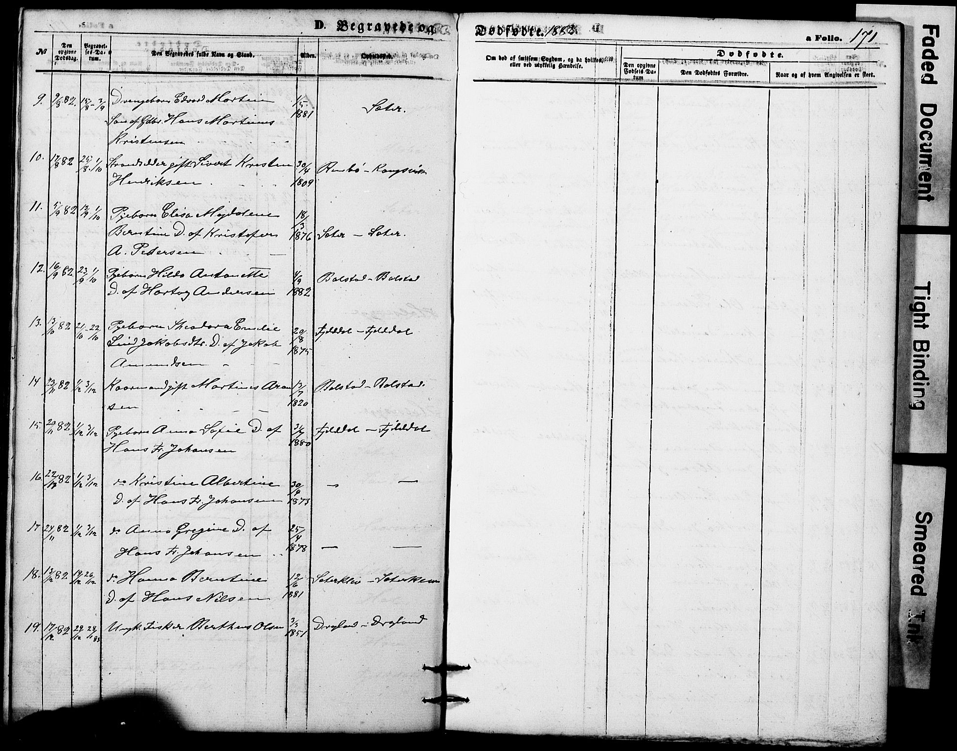 Ministerialprotokoller, klokkerbøker og fødselsregistre - Nordland, AV/SAT-A-1459/865/L0930: Parish register (copy) no. 865C02, 1866-1884, p. 171