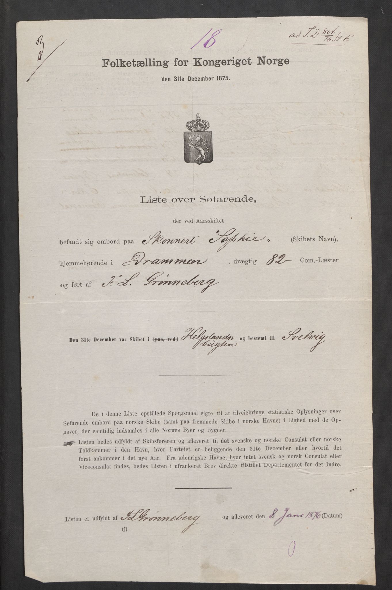 RA, 1875 census, lists of crew on ships: Ships in domestic ports, 1875, p. 162