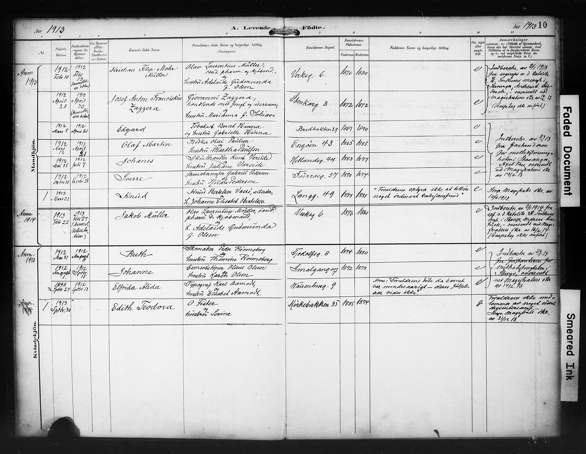 St. Petri sokneprestkontor, AV/SAST-A-101813/001/30/30BA/L0020: Parish register (official) no. A 18, 1893-1928, p. 10