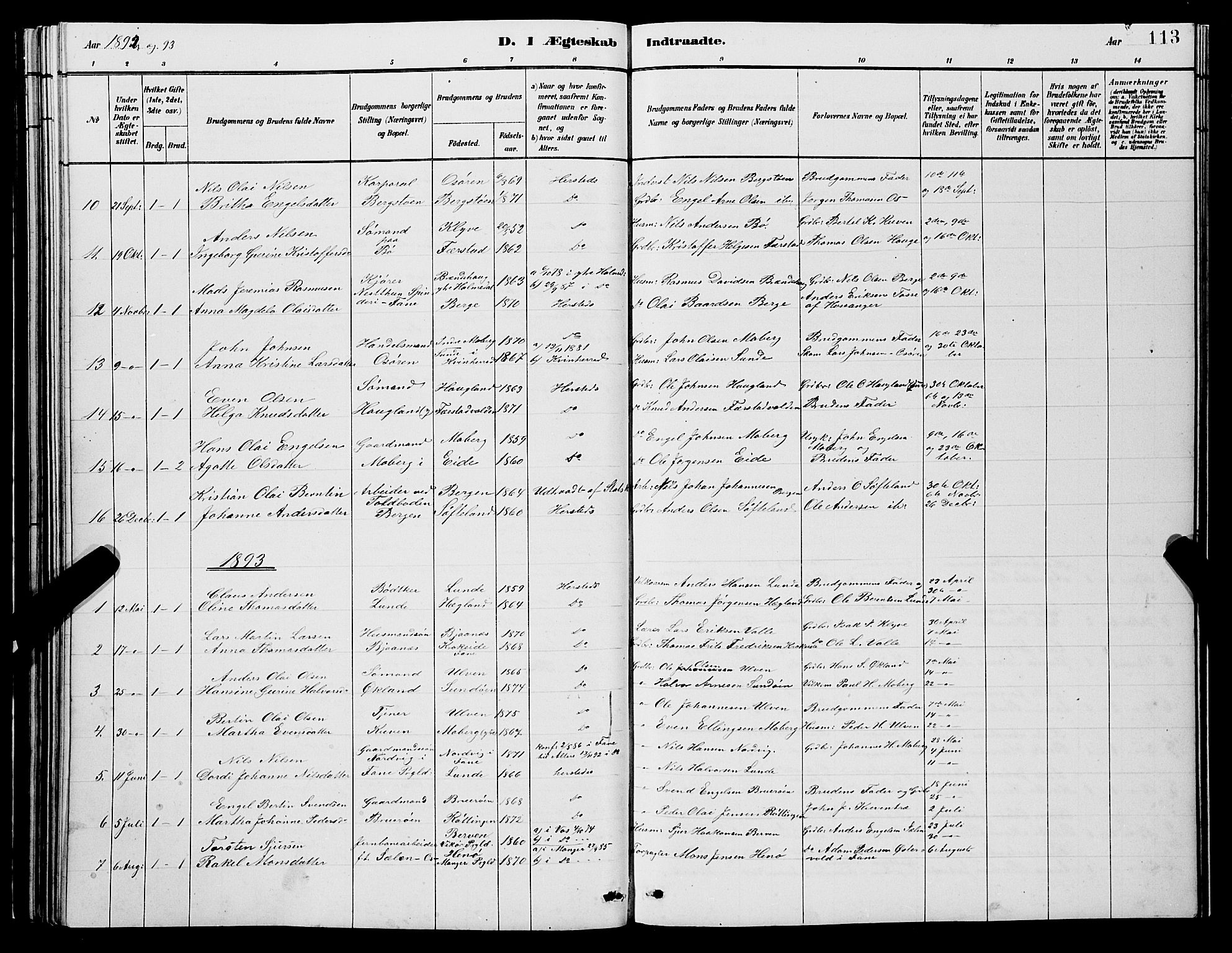 Os sokneprestembete, SAB/A-99929: Parish register (copy) no. A 2, 1880-1896, p. 113