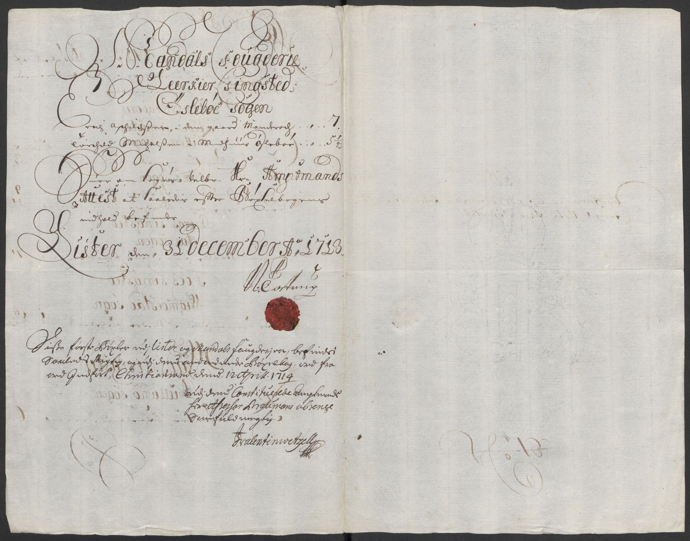 Rentekammeret inntil 1814, Reviderte regnskaper, Fogderegnskap, RA/EA-4092/R43/L2556: Fogderegnskap Lista og Mandal, 1713, p. 366