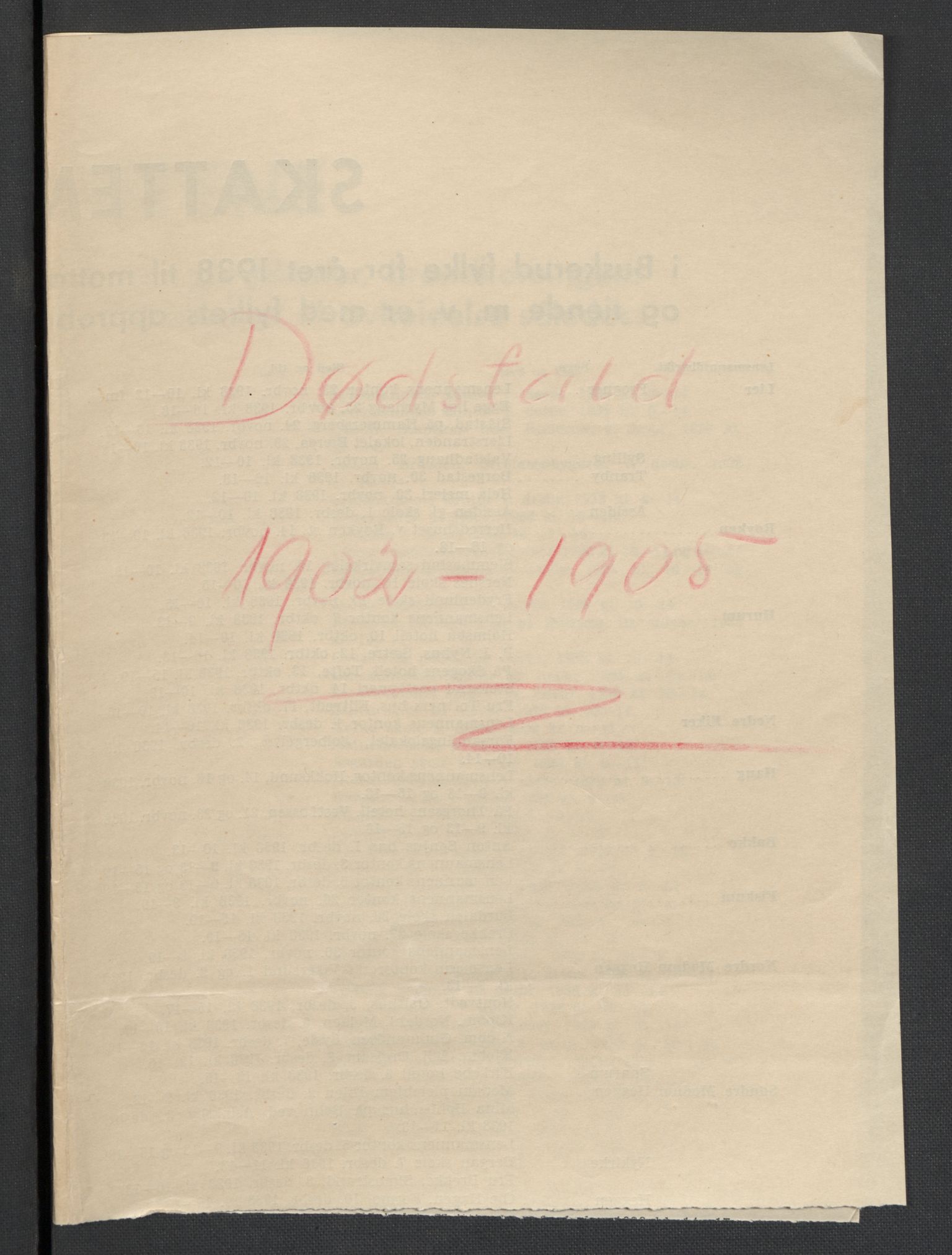Hole lensmannskontor, AV/SAKO-A-513/H/Ha/L0001/0007: Dødsanmeldelser / Dødsanmeldelser, 1902-1905