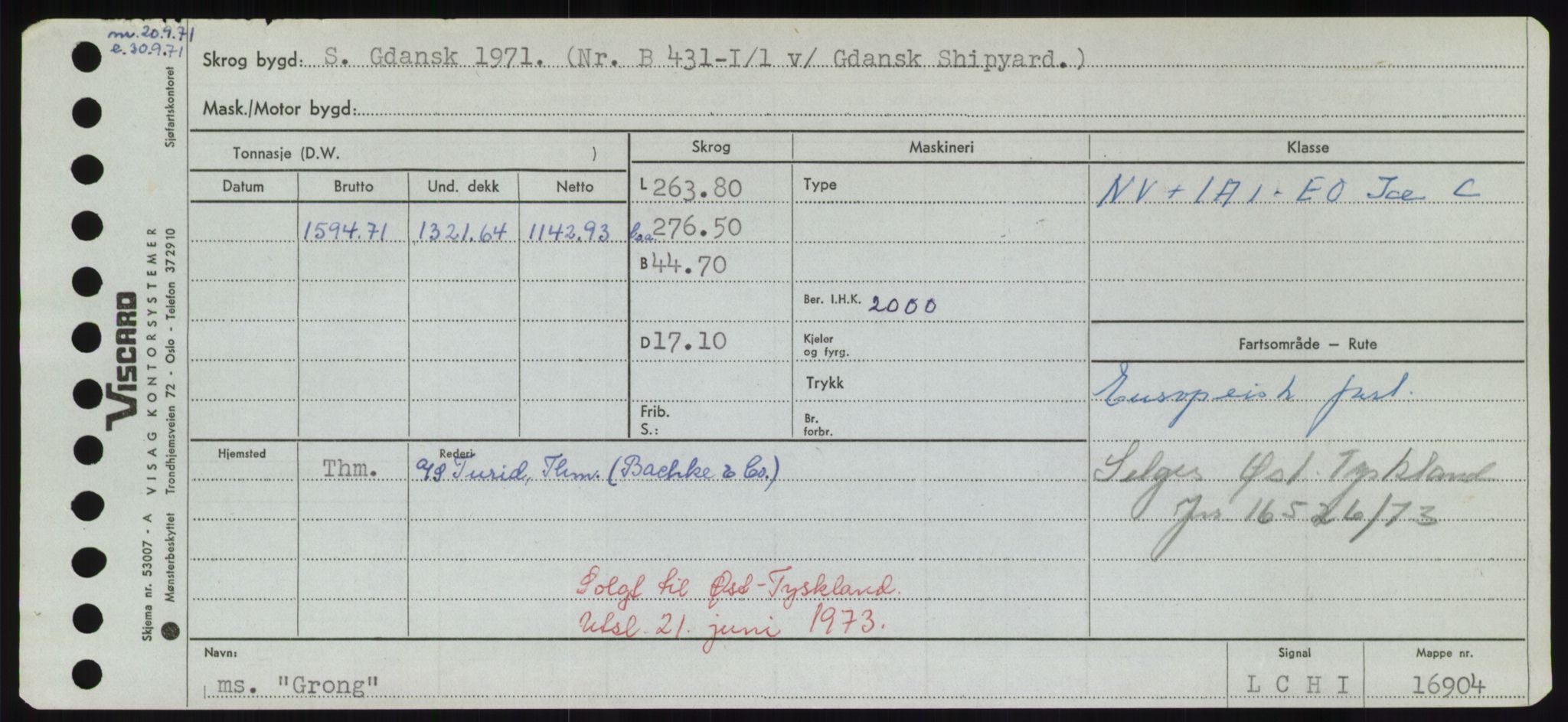 Sjøfartsdirektoratet med forløpere, Skipsmålingen, RA/S-1627/H/Hd/L0013: Fartøy, Gne-Gås, p. 269