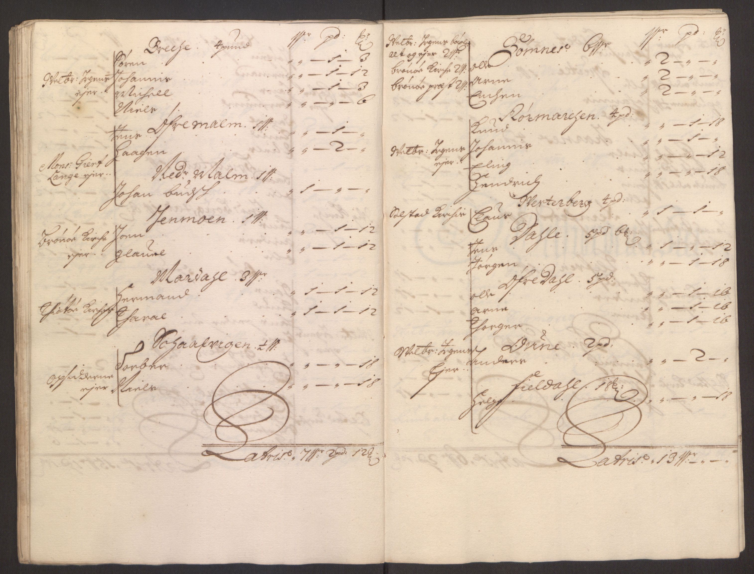 Rentekammeret inntil 1814, Reviderte regnskaper, Fogderegnskap, AV/RA-EA-4092/R65/L4505: Fogderegnskap Helgeland, 1693-1696, p. 214