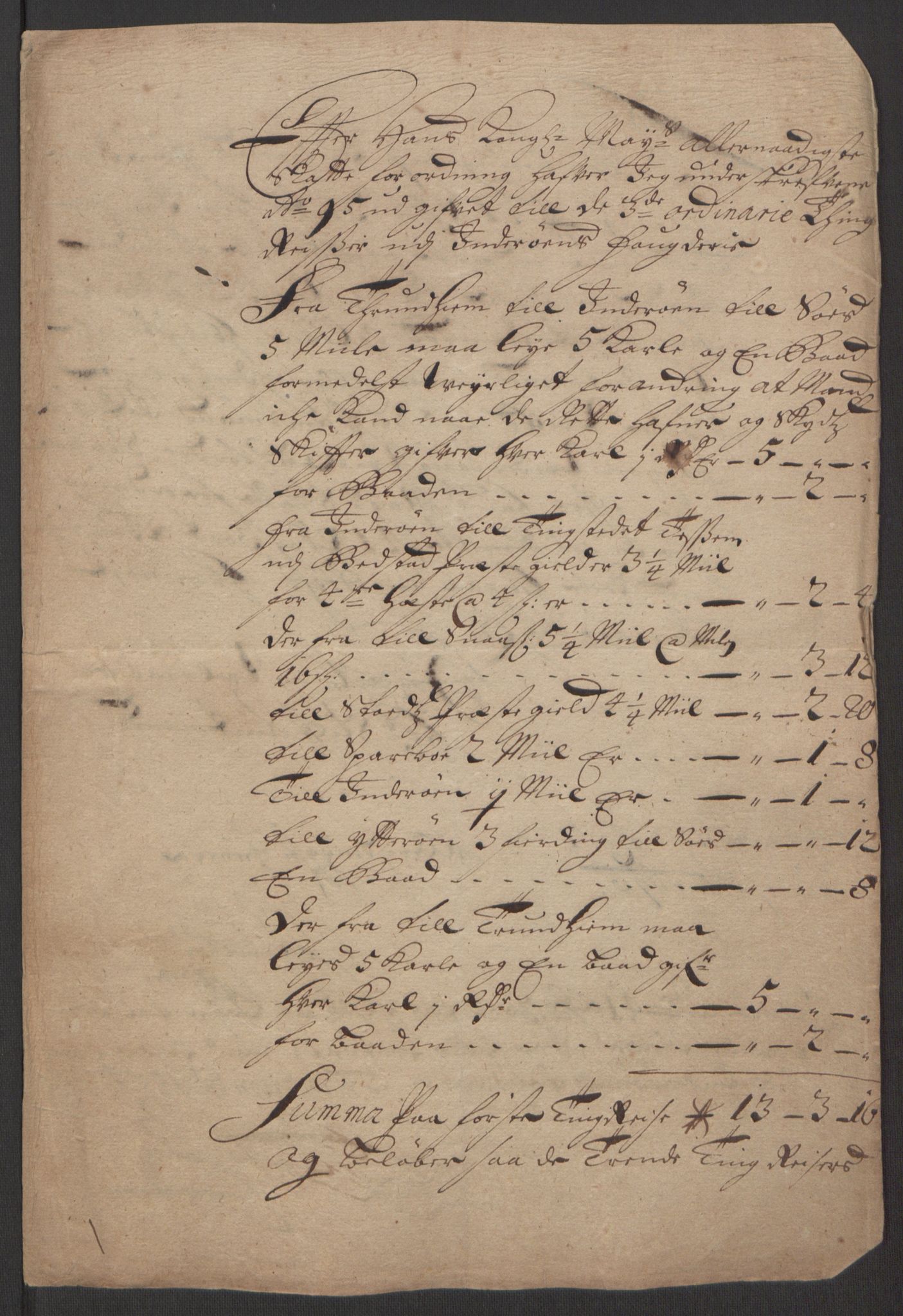 Rentekammeret inntil 1814, Reviderte regnskaper, Fogderegnskap, RA/EA-4092/R63/L4309: Fogderegnskap Inderøy, 1695-1697, p. 98