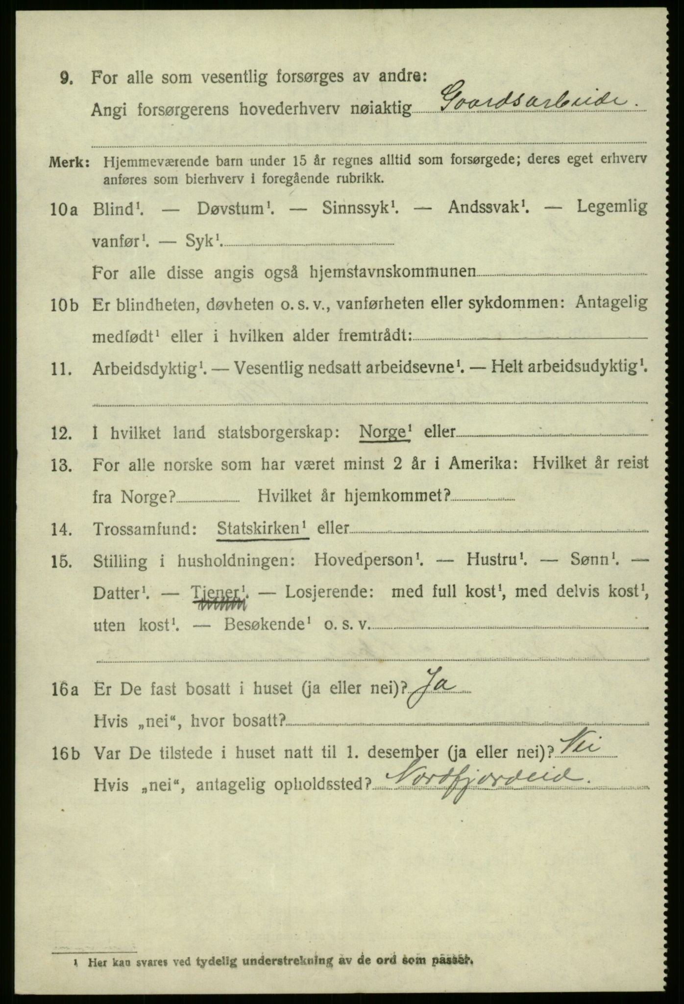 SAB, 1920 census for Eid, 1920, p. 2409