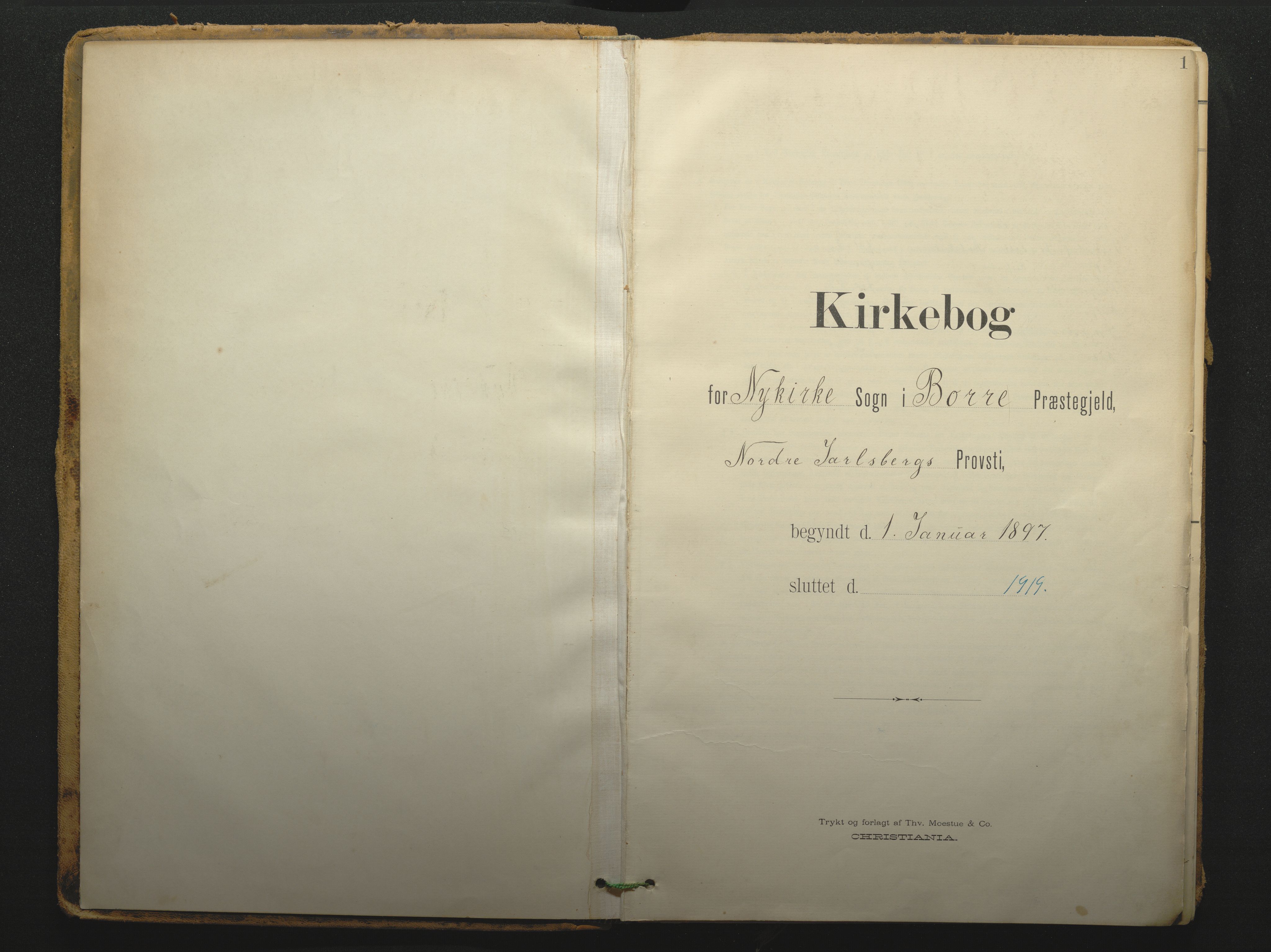 Borre kirkebøker, AV/SAKO-A-338/F/Fc/L0003: Parish register (official) no. III 3, 1896-1919, p. 1