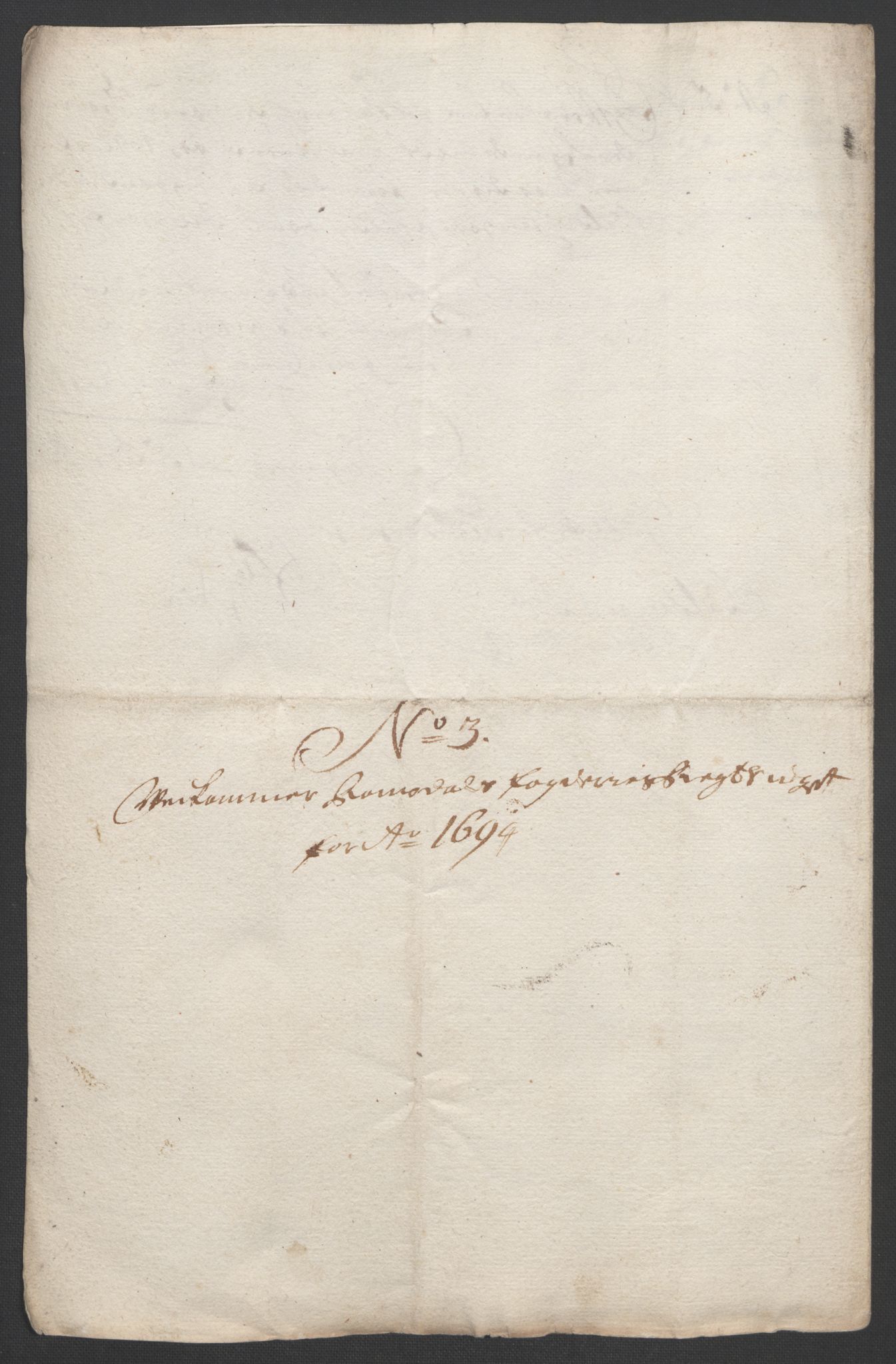 Rentekammeret inntil 1814, Reviderte regnskaper, Fogderegnskap, AV/RA-EA-4092/R55/L3651: Fogderegnskap Romsdal, 1693-1694, p. 296