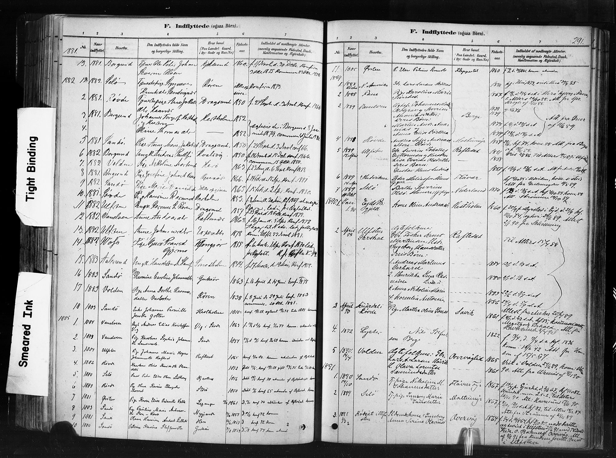 Ministerialprotokoller, klokkerbøker og fødselsregistre - Møre og Romsdal, AV/SAT-A-1454/507/L0073: Parish register (official) no. 507A08, 1878-1904, p. 291