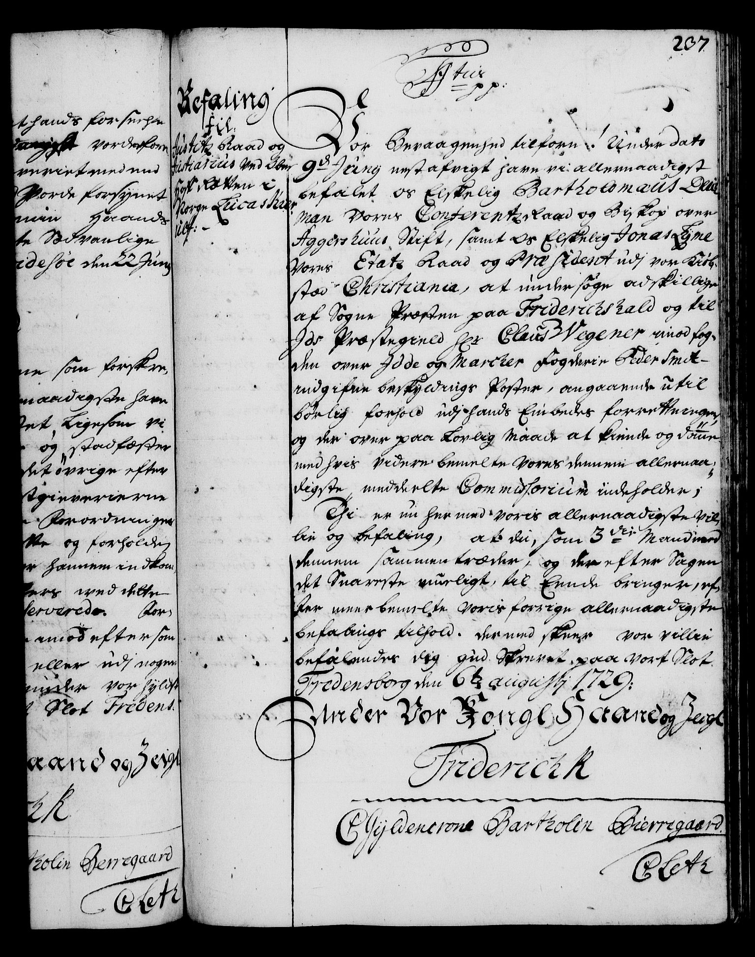 Rentekammeret, Kammerkanselliet, RA/EA-3111/G/Gg/Gga/L0003: Norsk ekspedisjonsprotokoll med register (merket RK 53.3), 1727-1734, p. 237