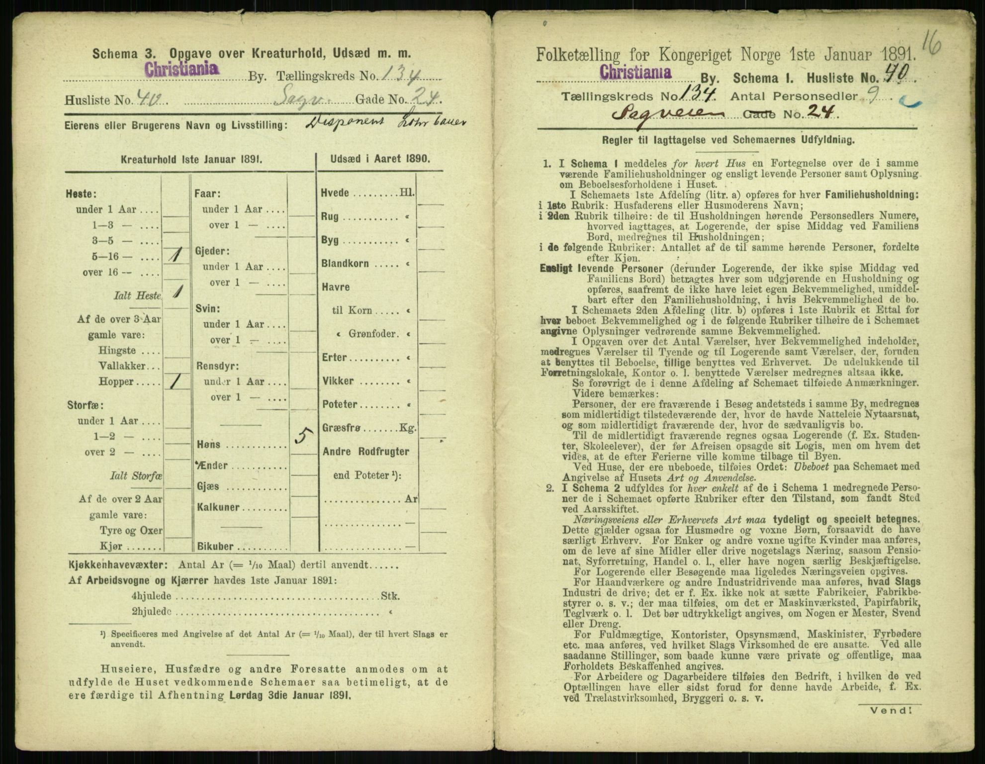 RA, 1891 census for 0301 Kristiania, 1891, p. 73497