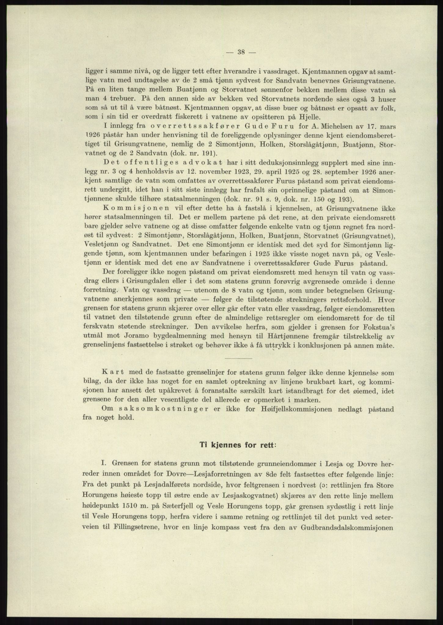 Høyfjellskommisjonen, RA/S-1546/X/Xa/L0001: Nr. 1-33, 1909-1953, p. 3712