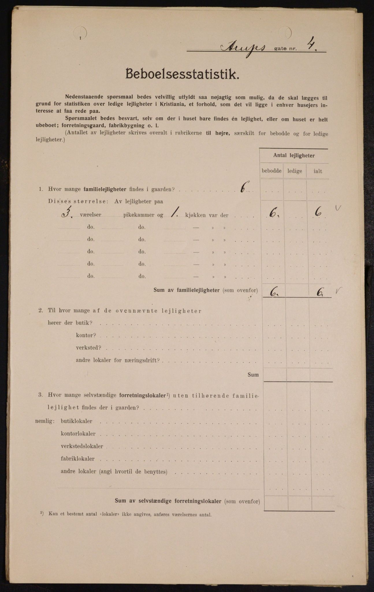 OBA, Municipal Census 1909 for Kristiania, 1909, p. 2069