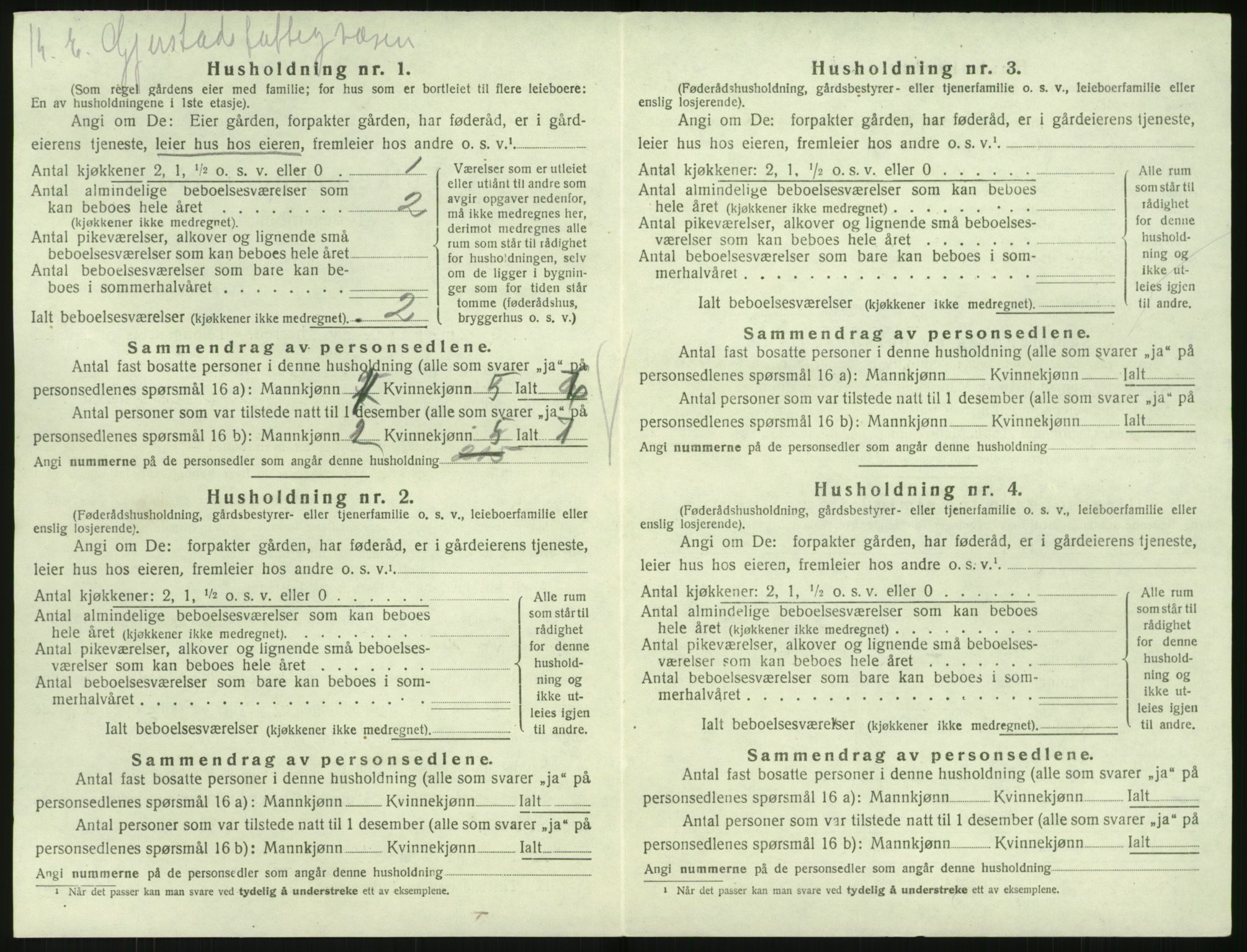 SAK, 1920 census for Søndeled, 1920, p. 1212