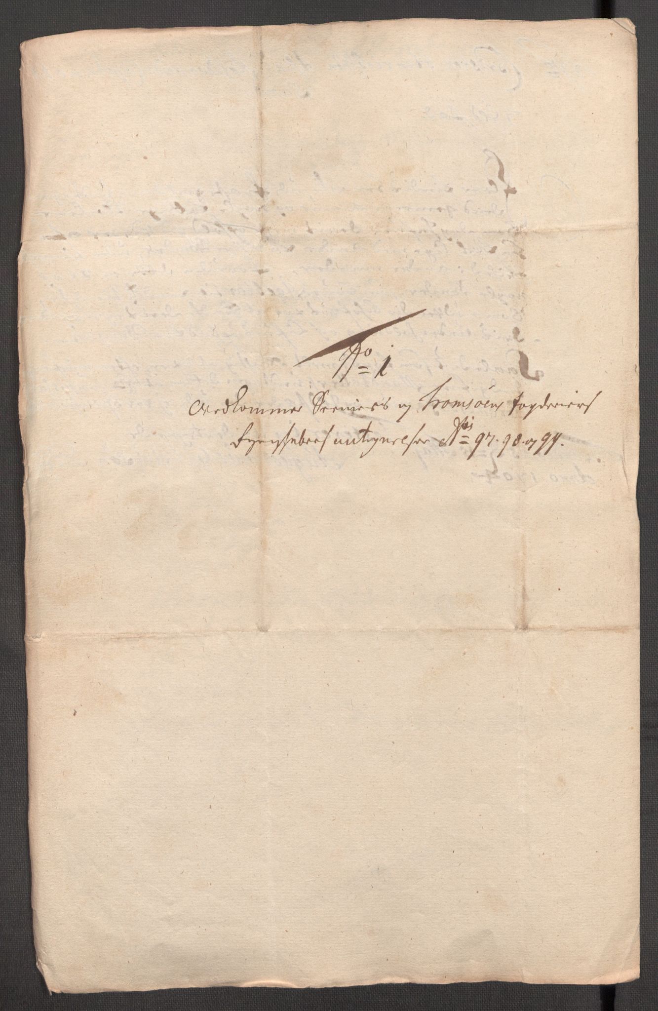 Rentekammeret inntil 1814, Reviderte regnskaper, Fogderegnskap, AV/RA-EA-4092/R68/L4754: Fogderegnskap Senja og Troms, 1697-1699, p. 392