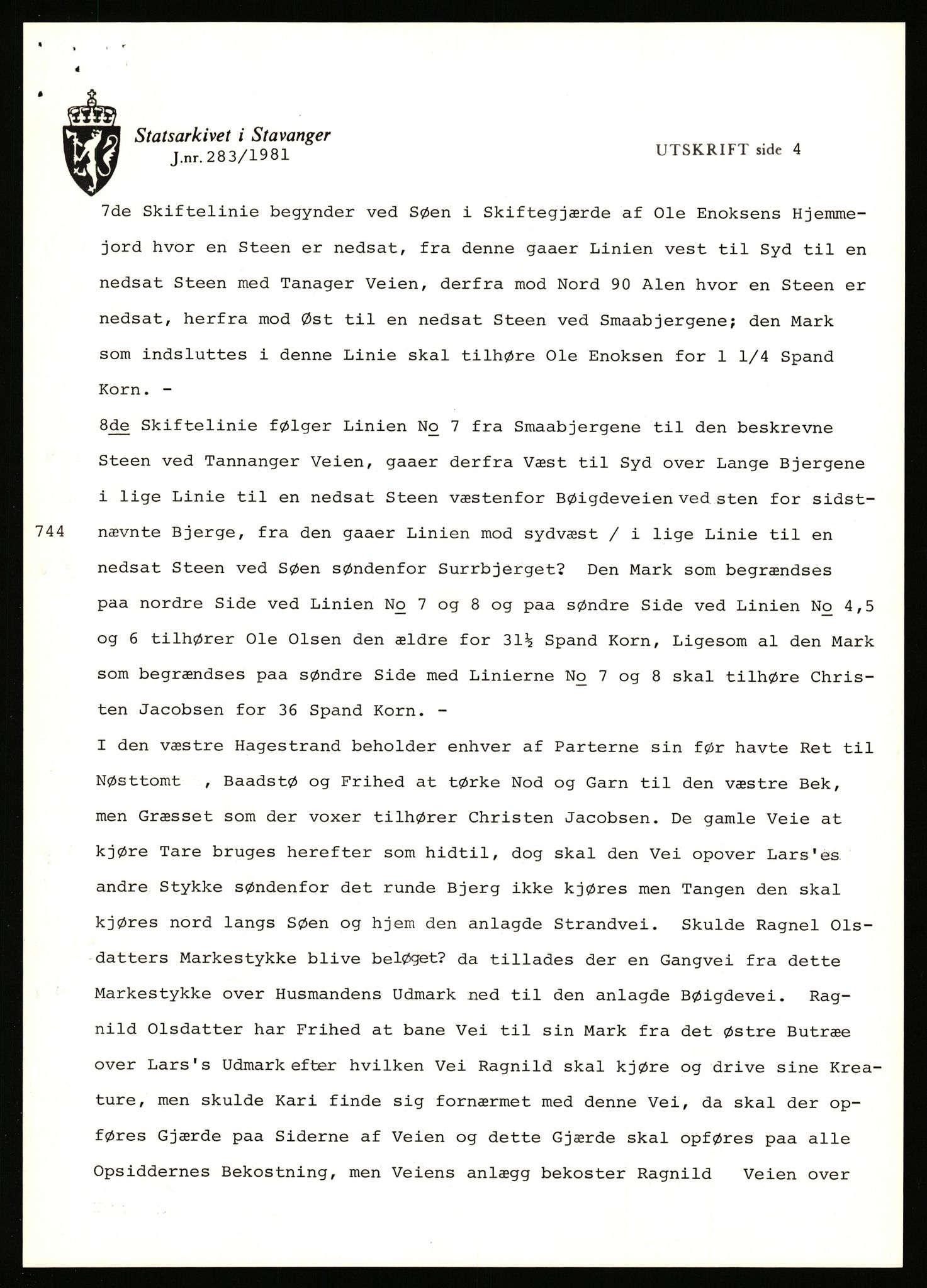 Statsarkivet i Stavanger, SAST/A-101971/03/Y/Yj/L0028: Avskrifter sortert etter gårdsnavn: Gudla - Haga i Håland, 1750-1930, p. 593