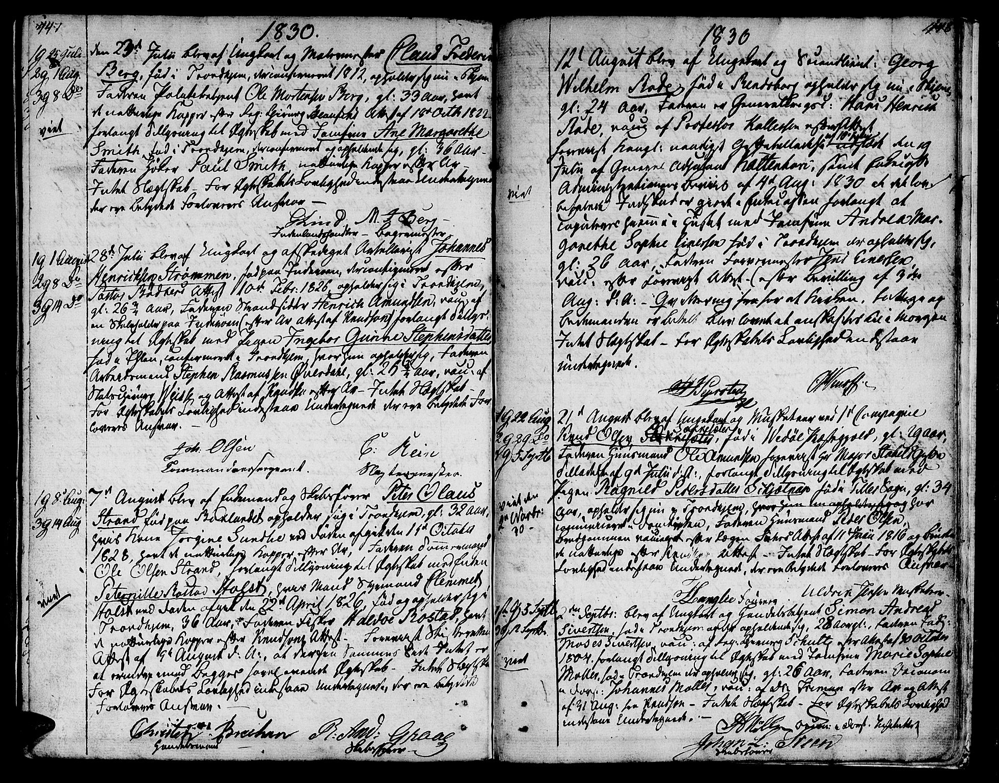 Ministerialprotokoller, klokkerbøker og fødselsregistre - Sør-Trøndelag, SAT/A-1456/601/L0042: Parish register (official) no. 601A10, 1802-1830, p. 447-448