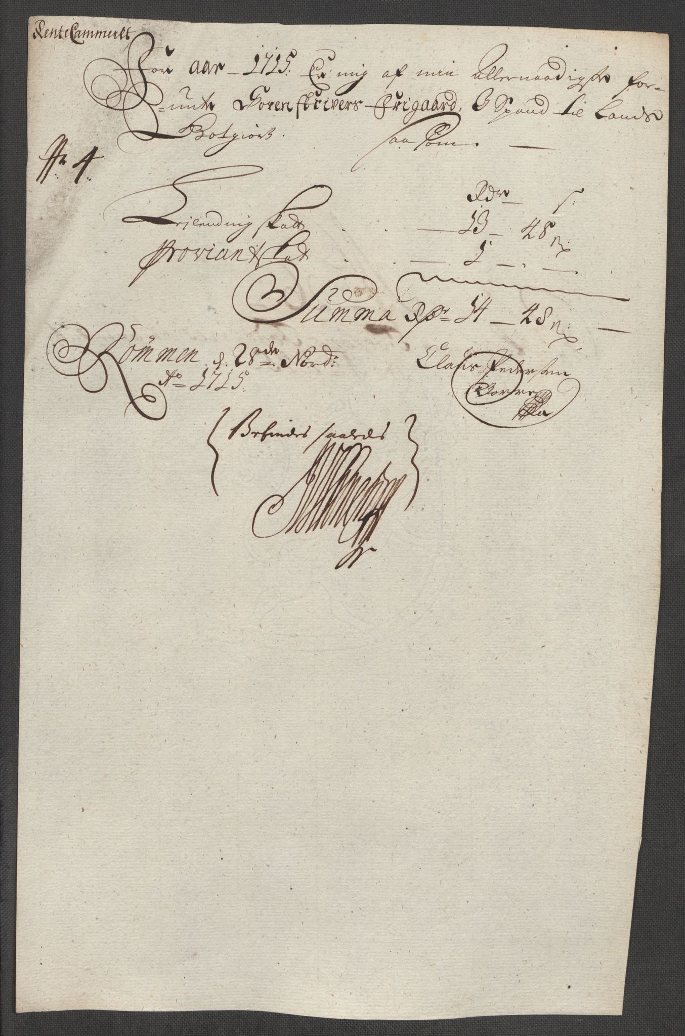 Rentekammeret inntil 1814, Reviderte regnskaper, Fogderegnskap, AV/RA-EA-4092/R57/L3863: Fogderegnskap Fosen, 1715, p. 197