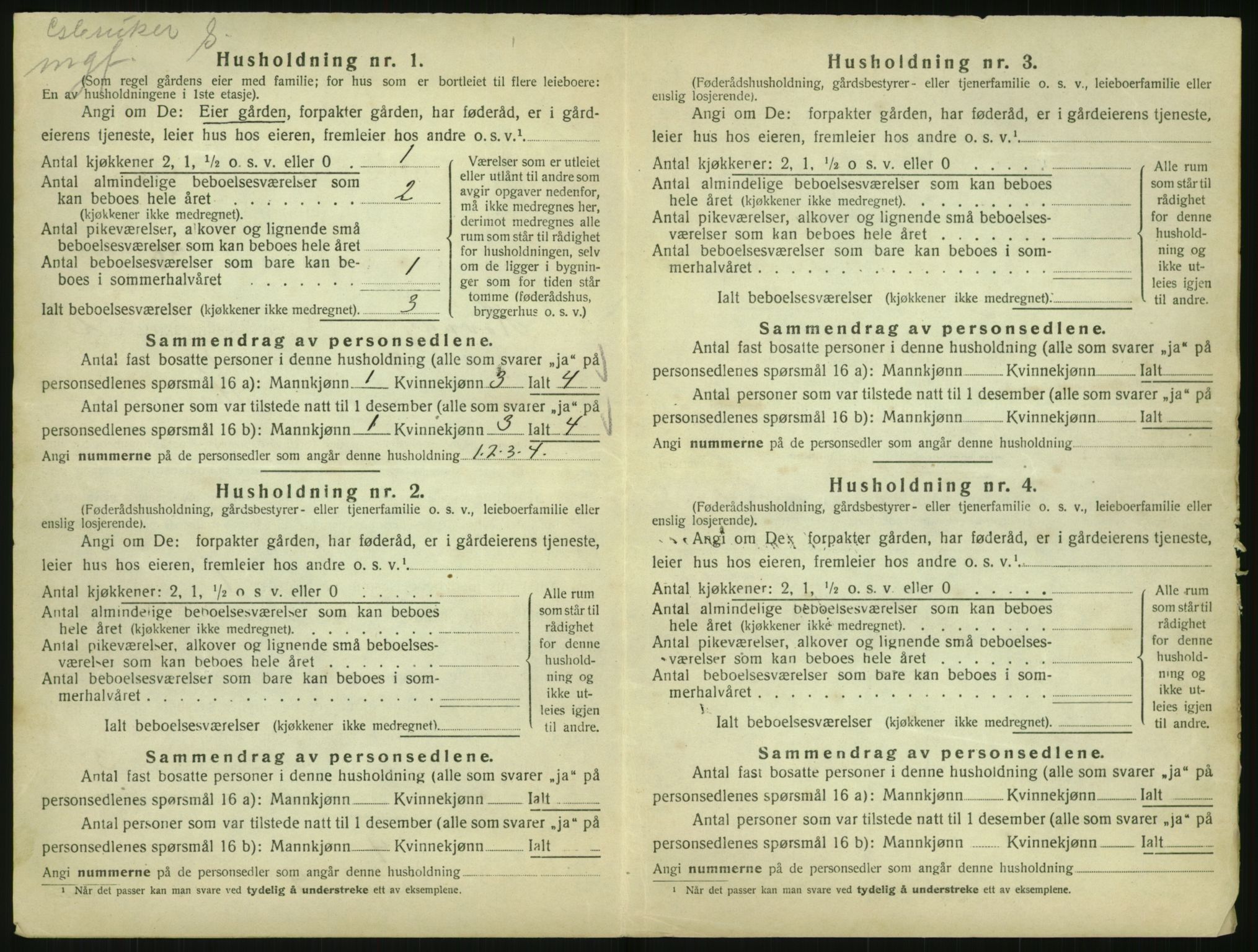 SAK, 1920 census for Høvåg, 1920, p. 163
