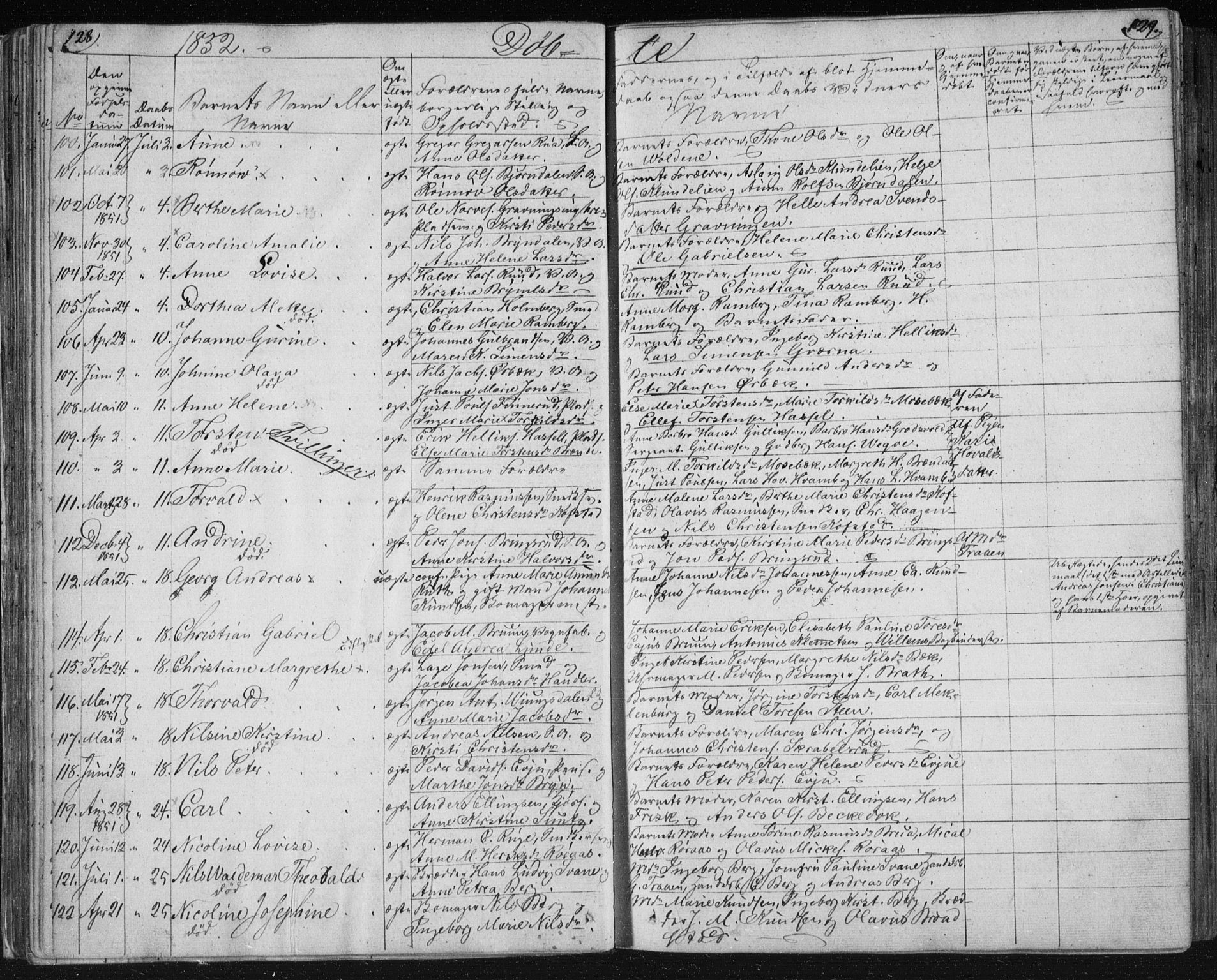 Kongsberg kirkebøker, AV/SAKO-A-22/F/Fa/L0009: Parish register (official) no. I 9, 1839-1858, p. 128-129